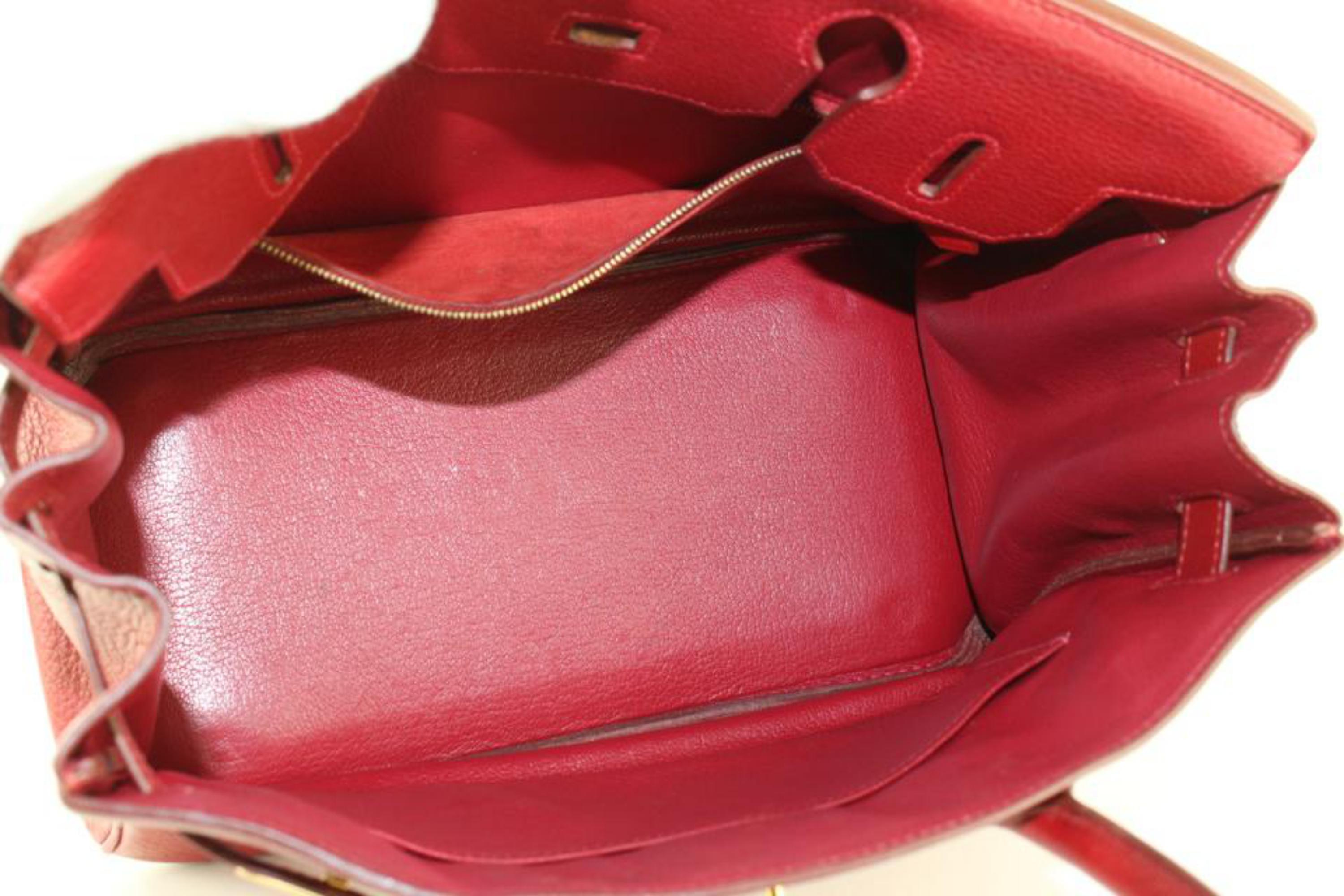 Hermès Rouge Garance Togo Leather Birkin 30 GHW 3H1028 3