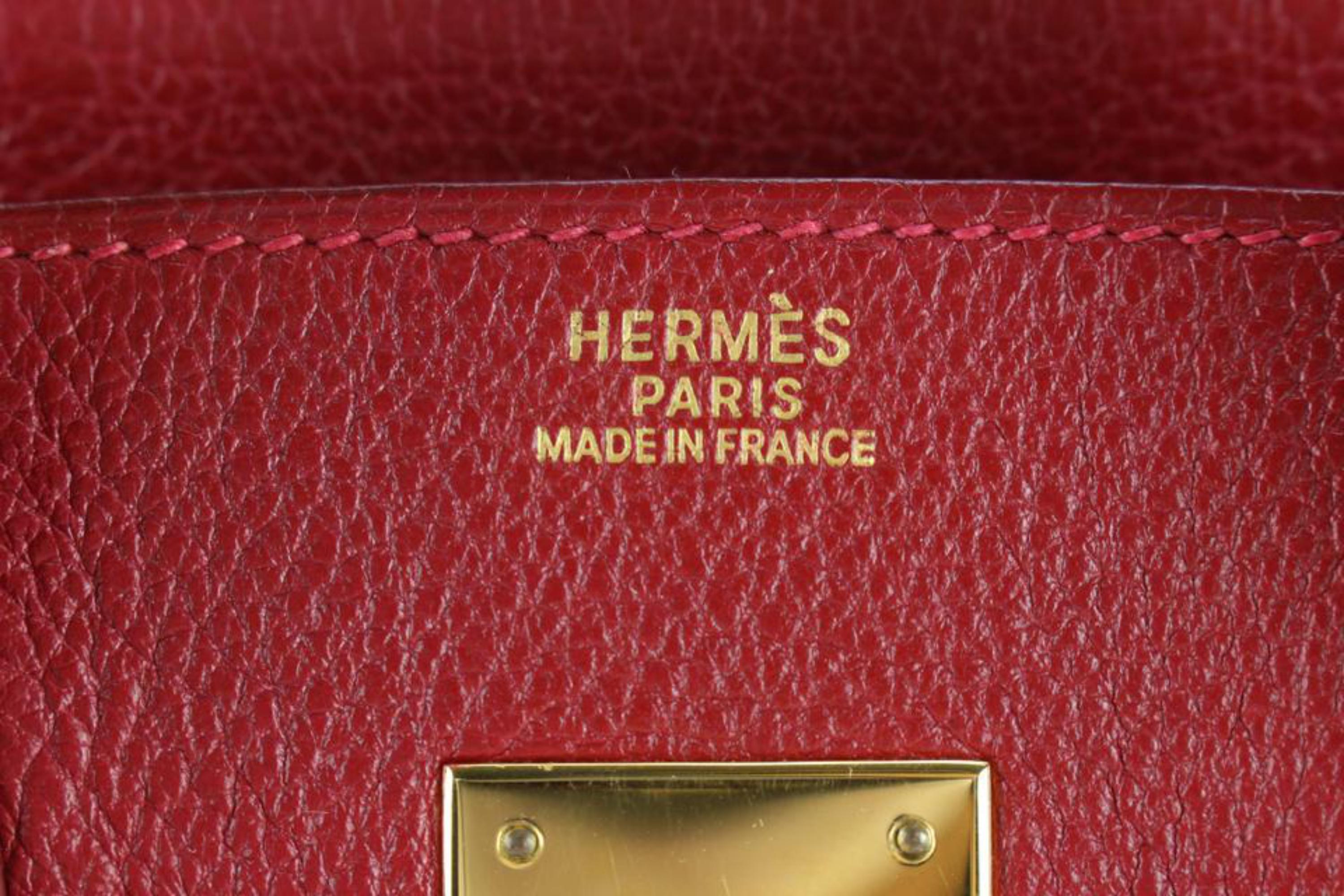 Hermès Rouge Garance Togo Leather Birkin 30 GHW 3H1028 4