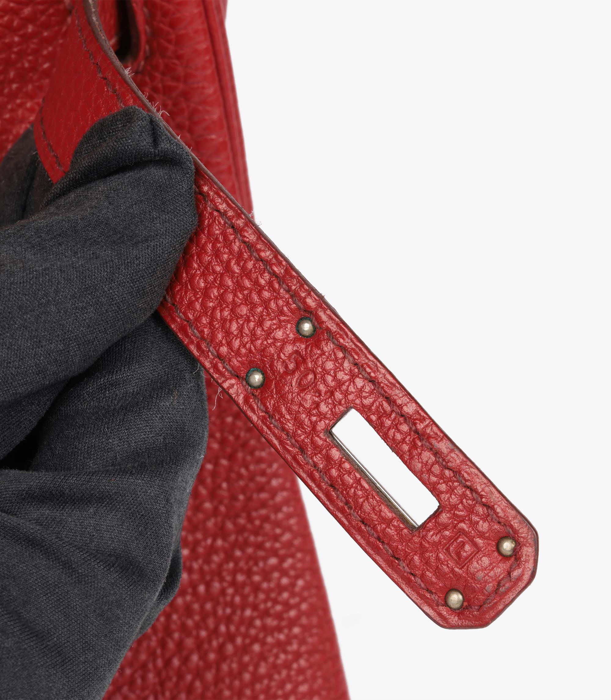 Hermès Rouge Garance Togo Piel Kelly 32cm Retourne en venta 4