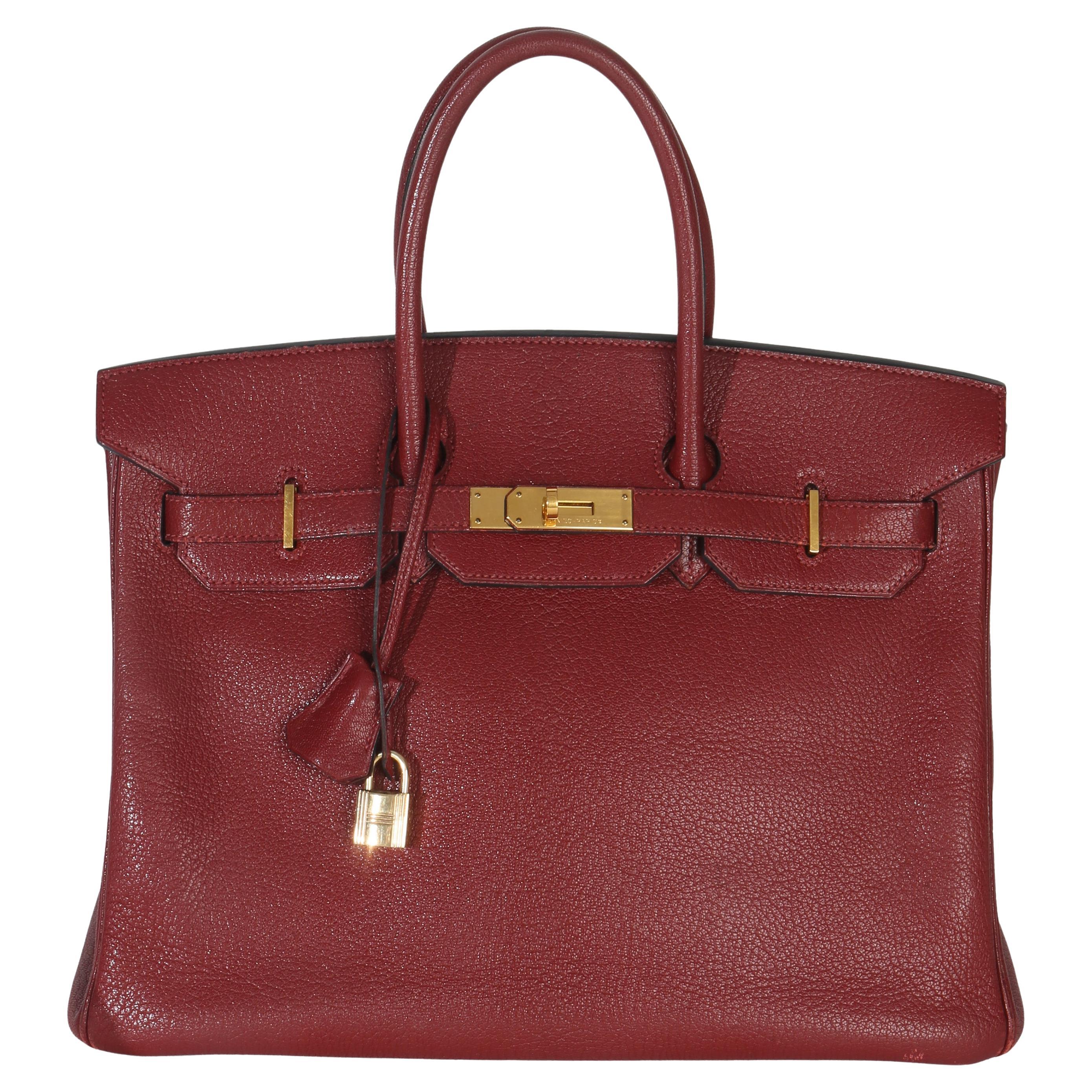 Hermès Rouge Grenat Chevre de Coromandel Birkin 35 PHW