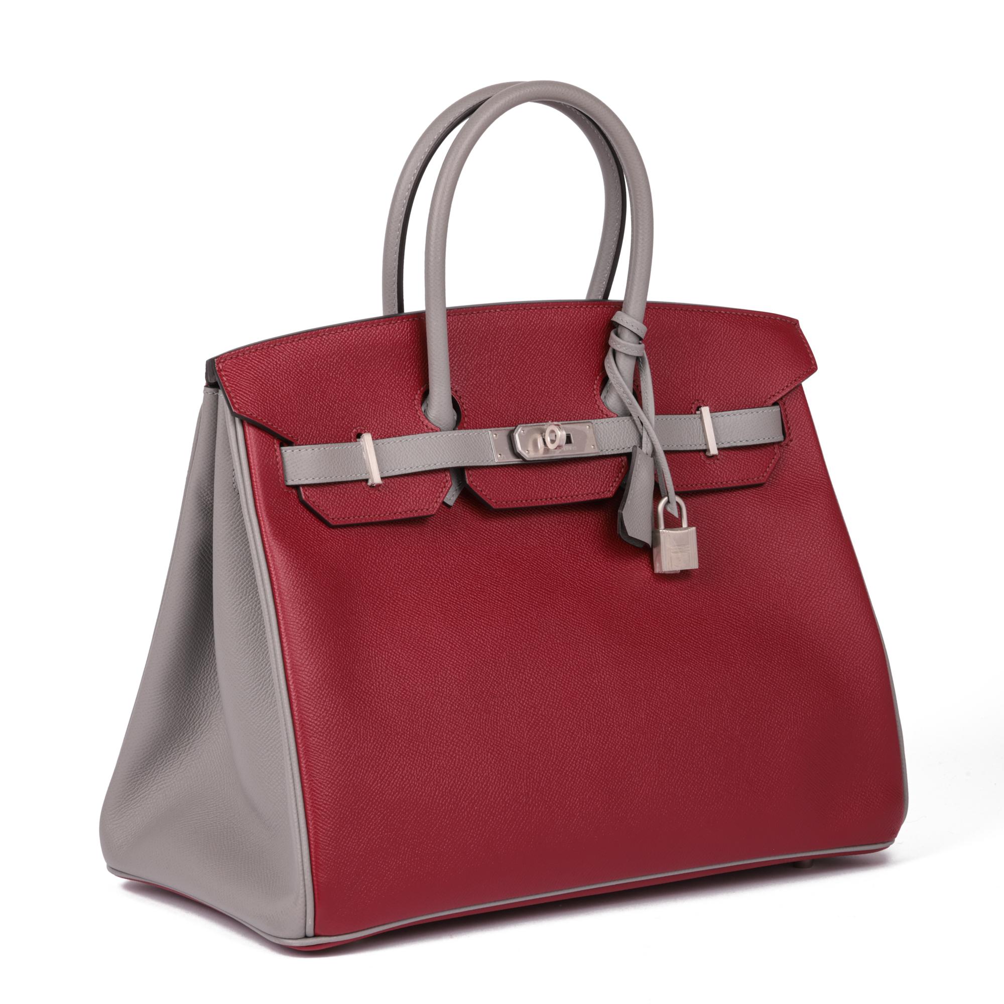 Hermès Rouge Grenat & Gris Mouette Epsom Leather HSS Special Order Birkin 35cm Retourne

Detalles del producto
Xupes Ref: HB5007
Marca: Hermès
Model No: Birkin 35cm
Tipo: Tote
Número de serie: A
Edad: 2017
Acompañado de: bolsa guardapolvo Hermès,