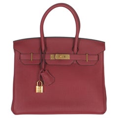 Hermès Rouge Grenat Togo Birkin 30 GHW