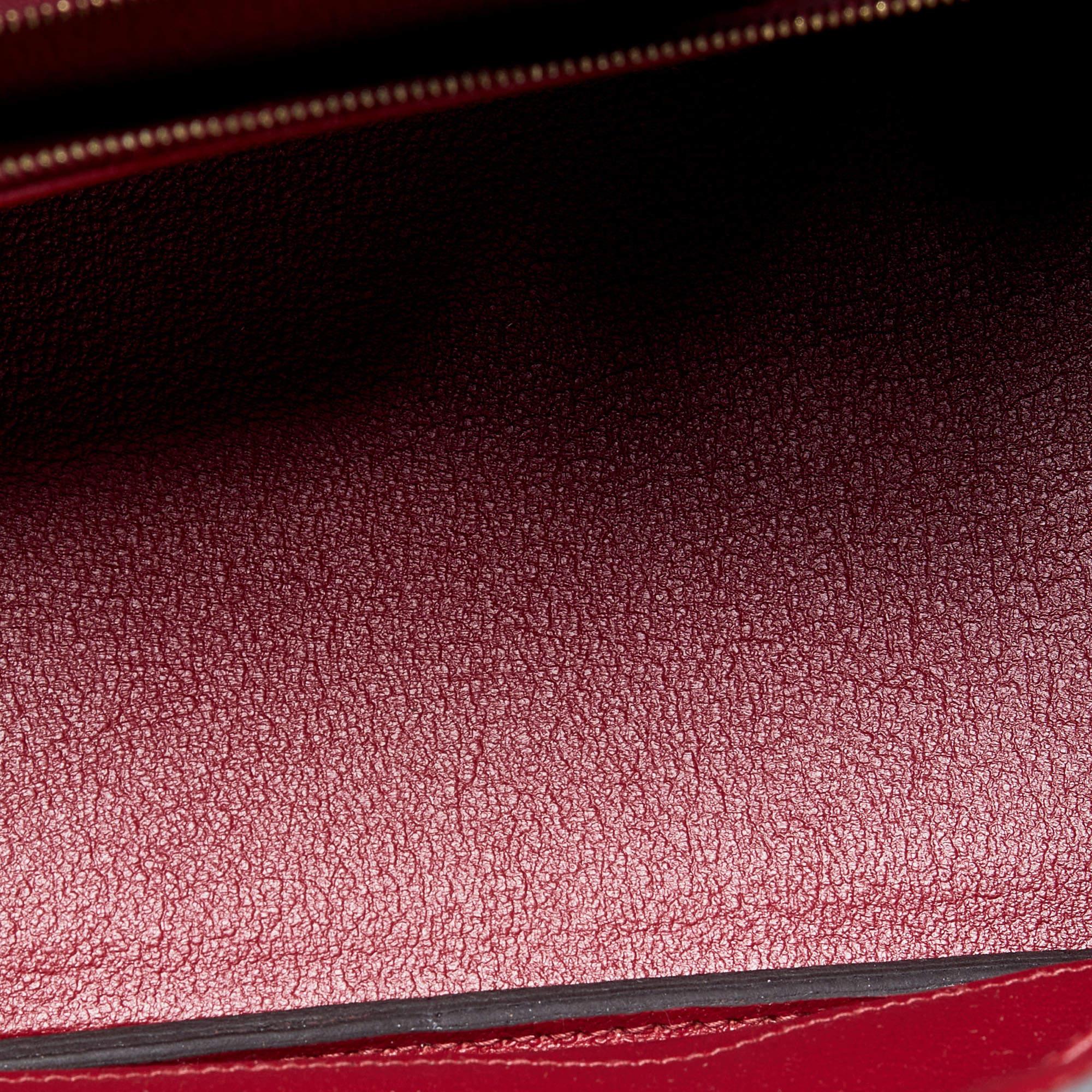 Hermès Rouge Grenat Togo Leather Gold Finish Birkin 25 Bag 8