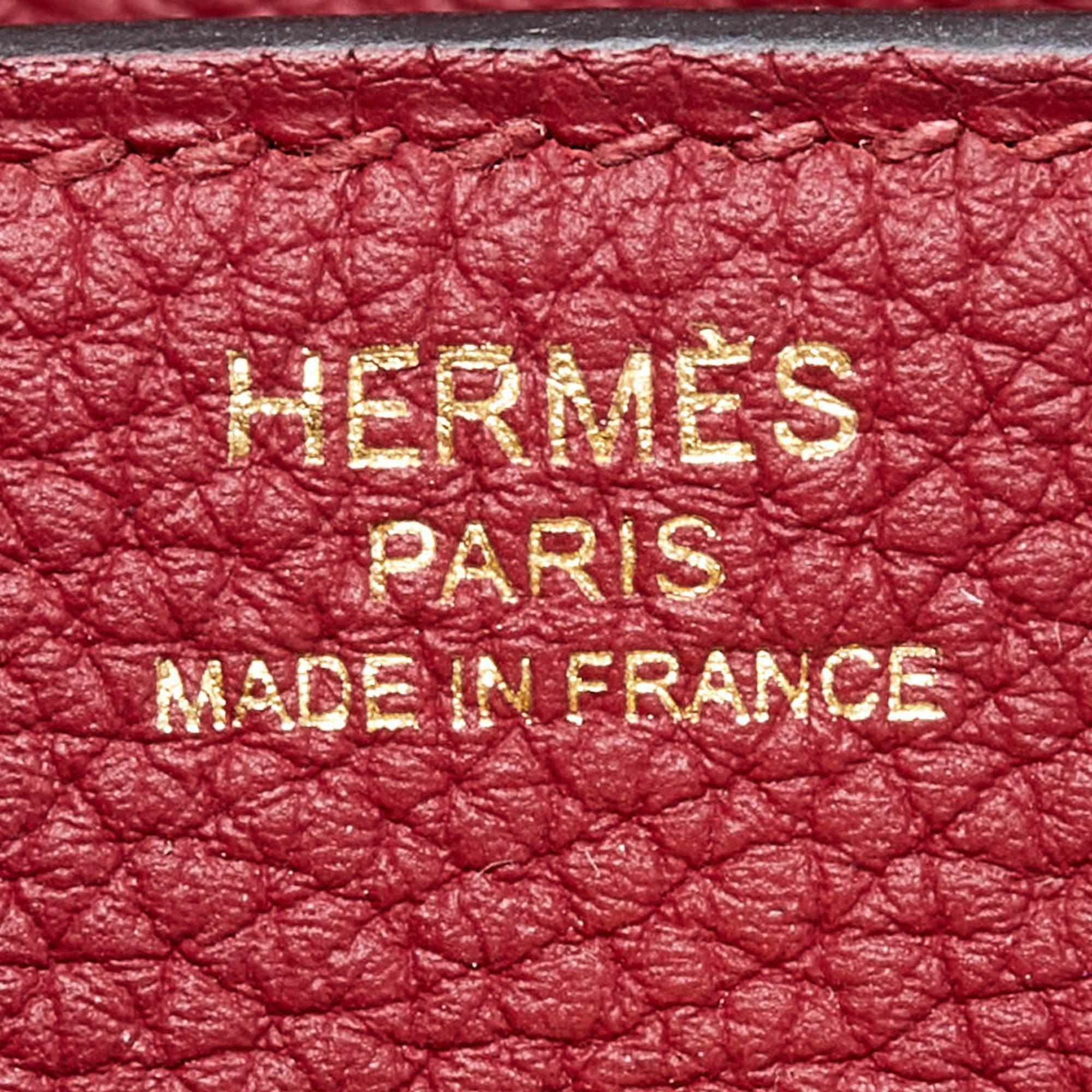 Hermès Rouge Grenat Togo Leather Gold Finish Birkin 25 Bag 10