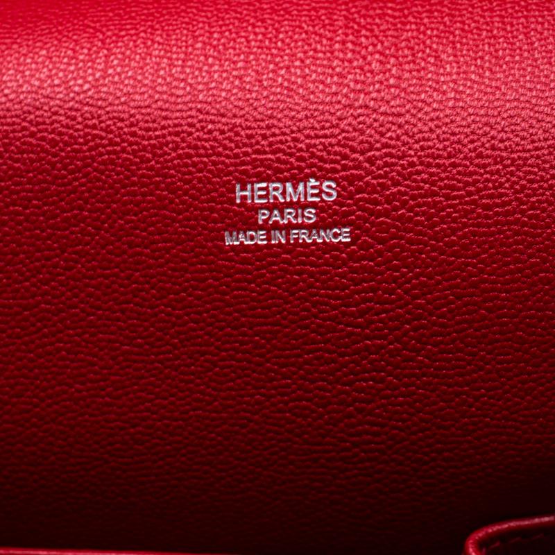 Women's Hermes Rouge Grenat Togo Leather Jypsiere 28 Bag