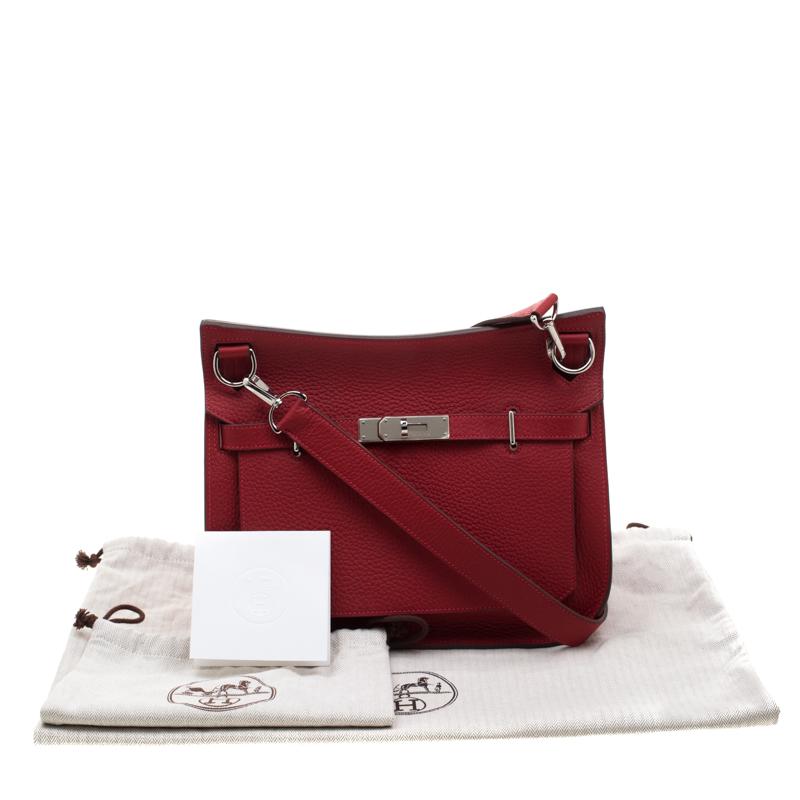 Hermes Rouge Grenat Togo Leather Jypsiere 28 Bag 4