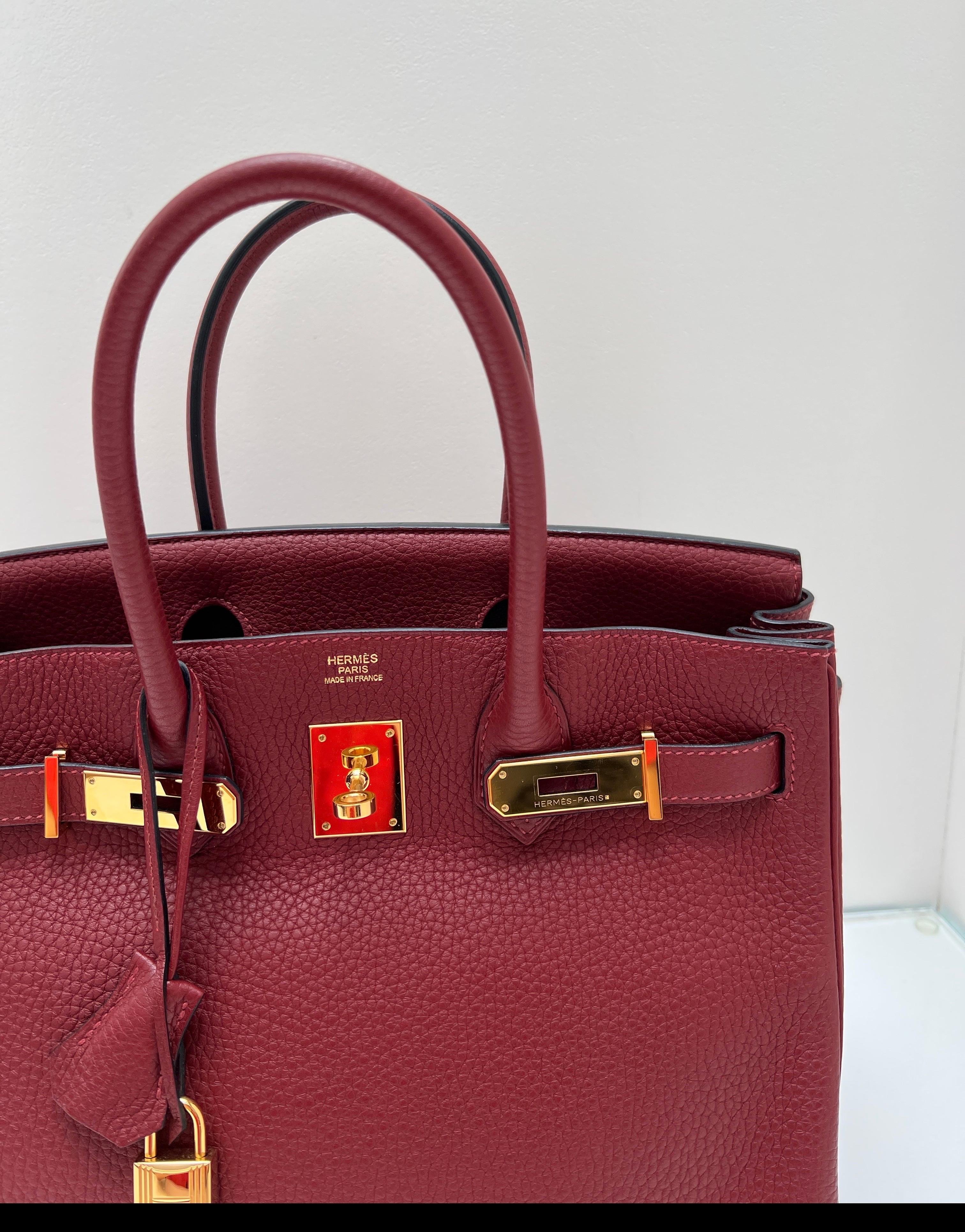 Hermes Rouge H Birkin 30 Tasche aus Birkin im Zustand „Hervorragend“ im Angebot in Athens, GA