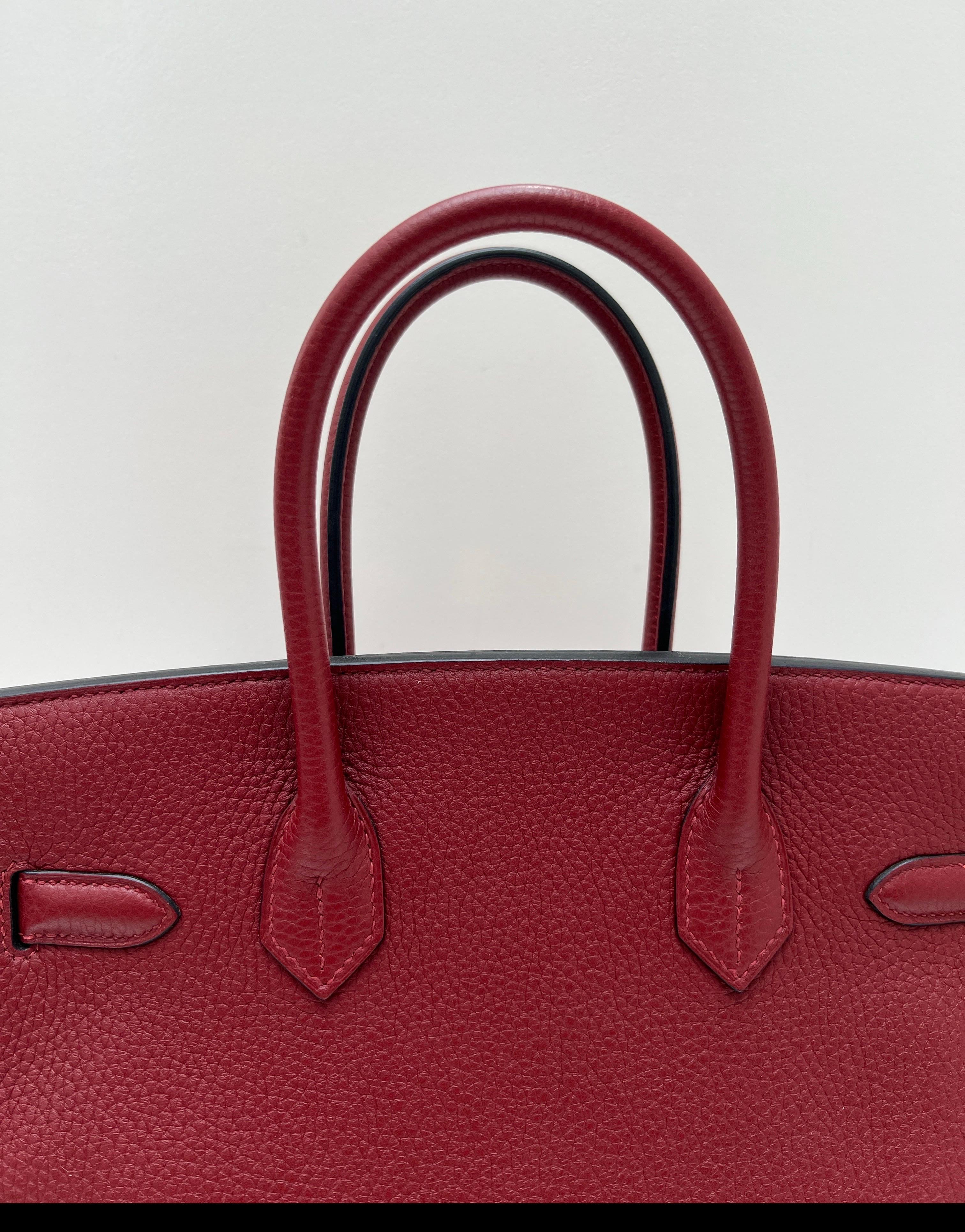 Hermes Rouge H Birkin 30 Tasche aus Birkin im Angebot 2