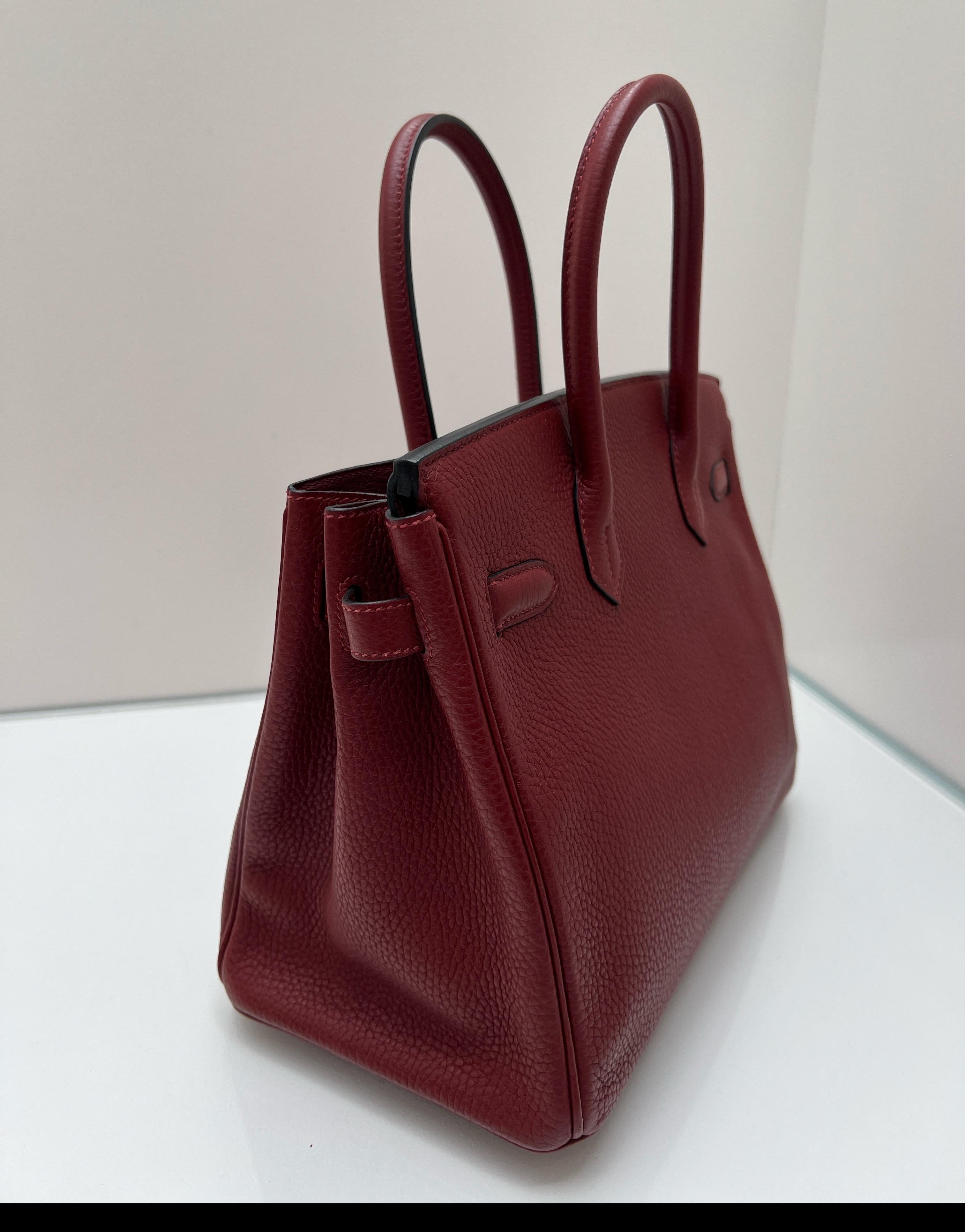Hermes Rouge H Birkin 30 Tasche aus Birkin im Angebot 3