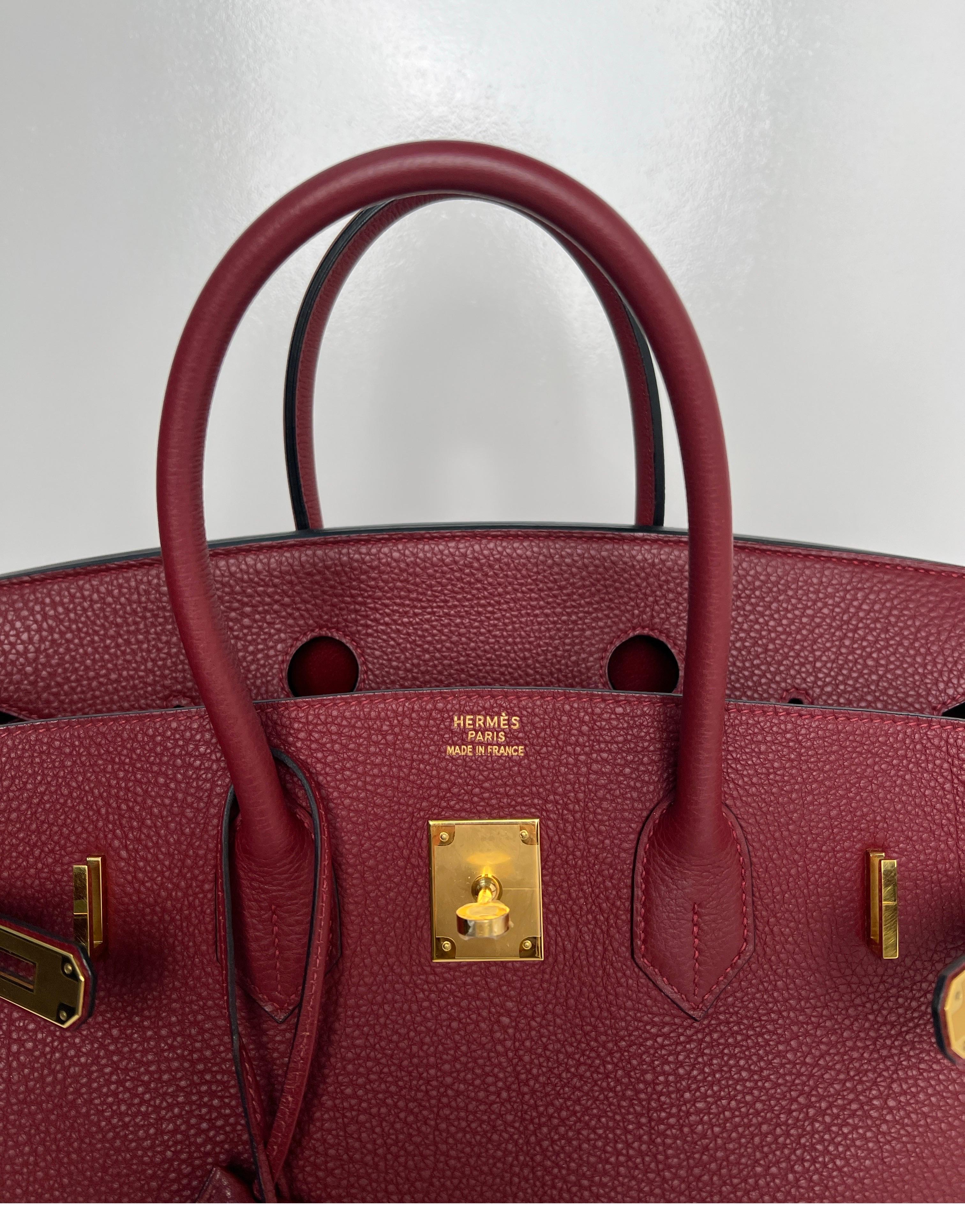Hermes Rouge H Birkin 35 Bag 9