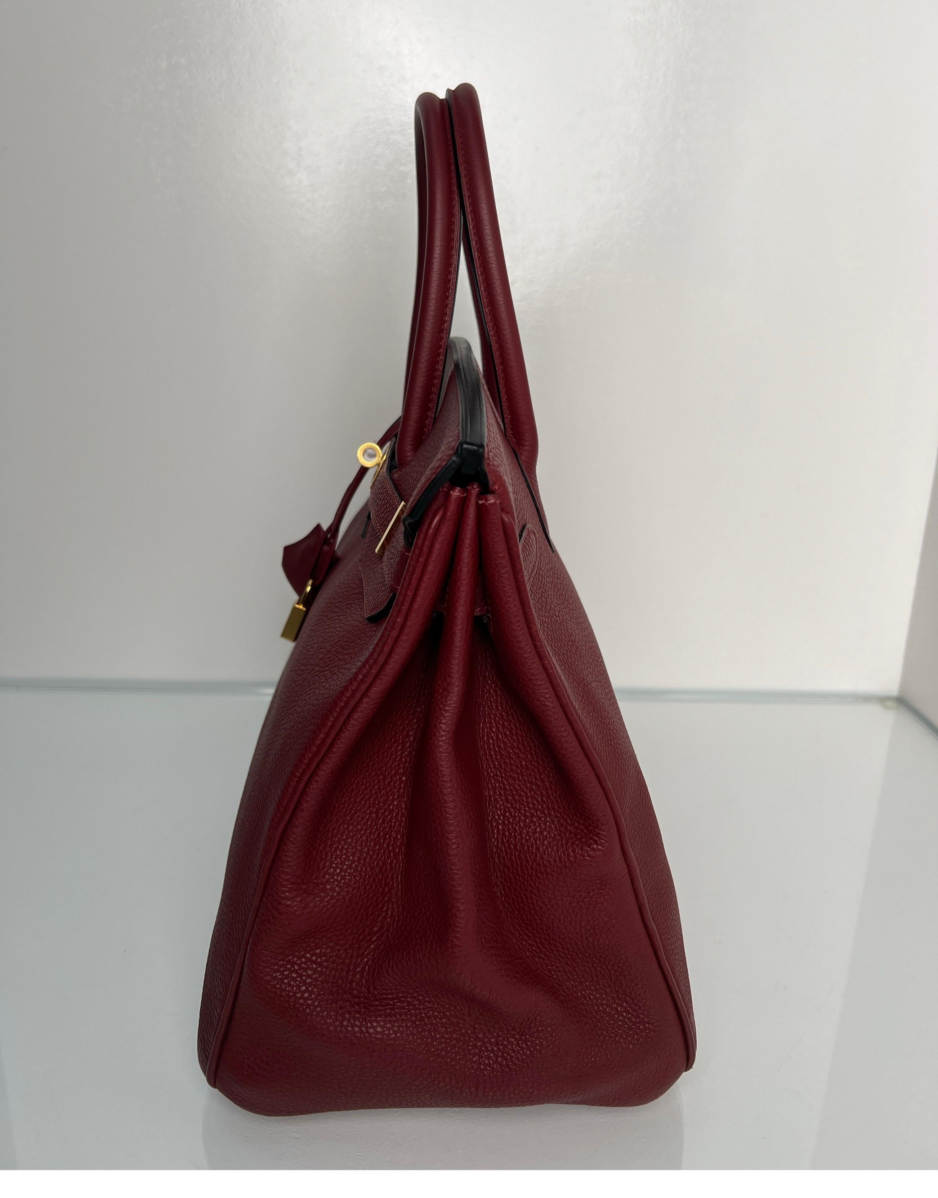 Women's or Men's Hermes Rouge H Birkin 35 Bag
