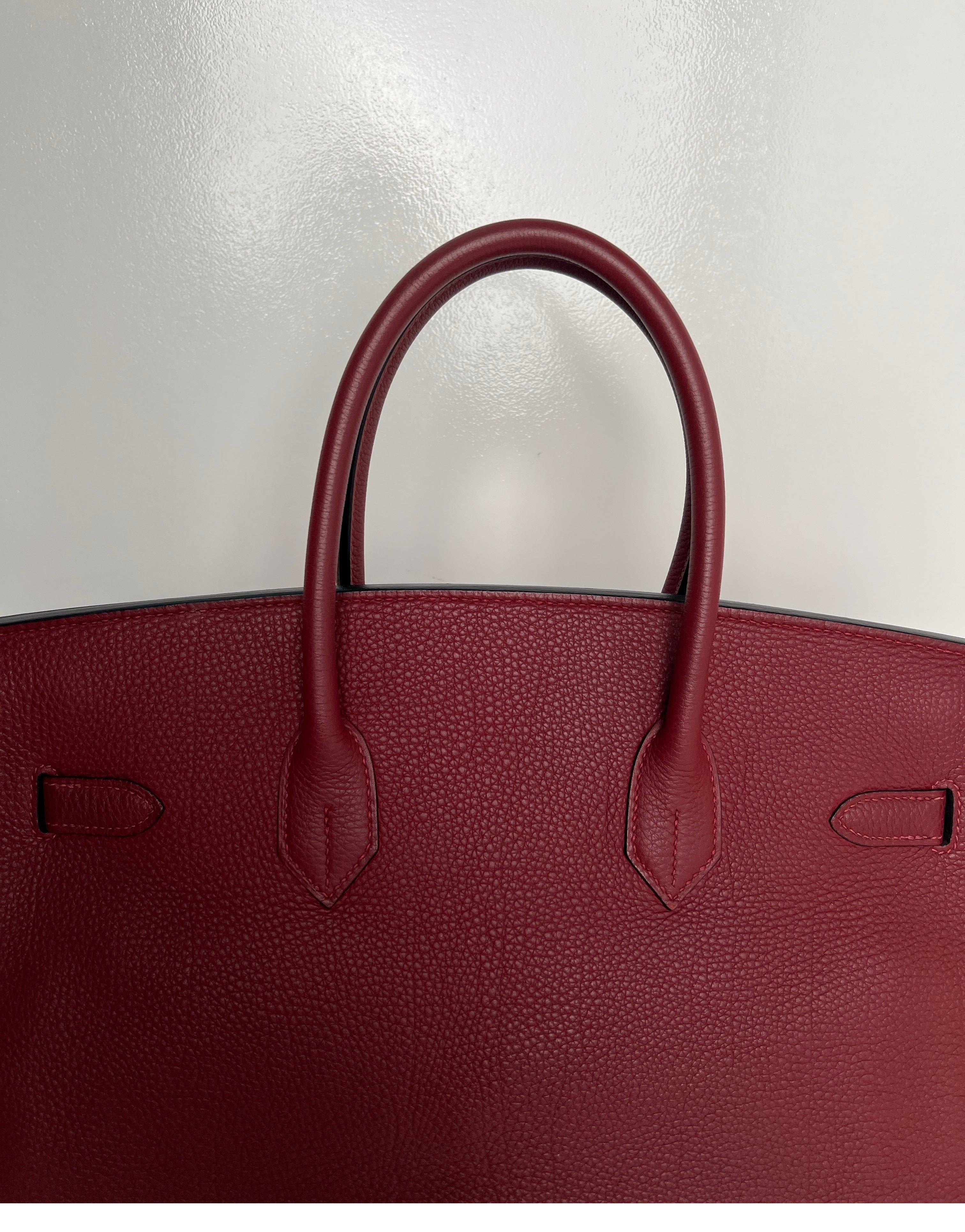Hermes Rouge H Birkin 35 Bag 2