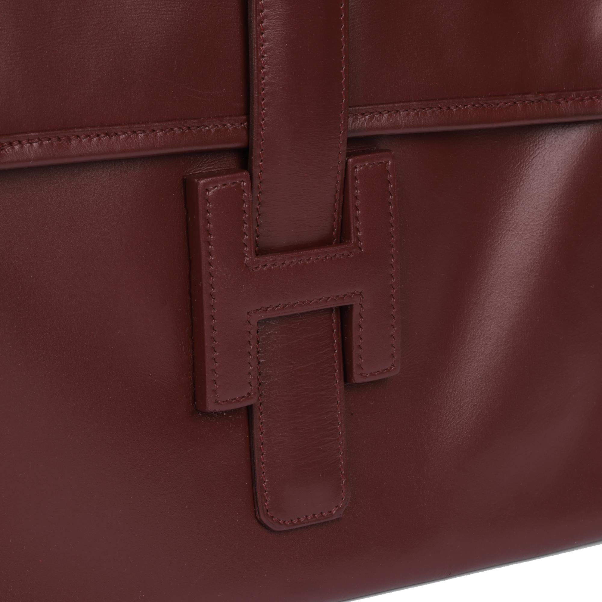 HERMÈS Rouge H Box Calf Leather Vintage Jige 29 1