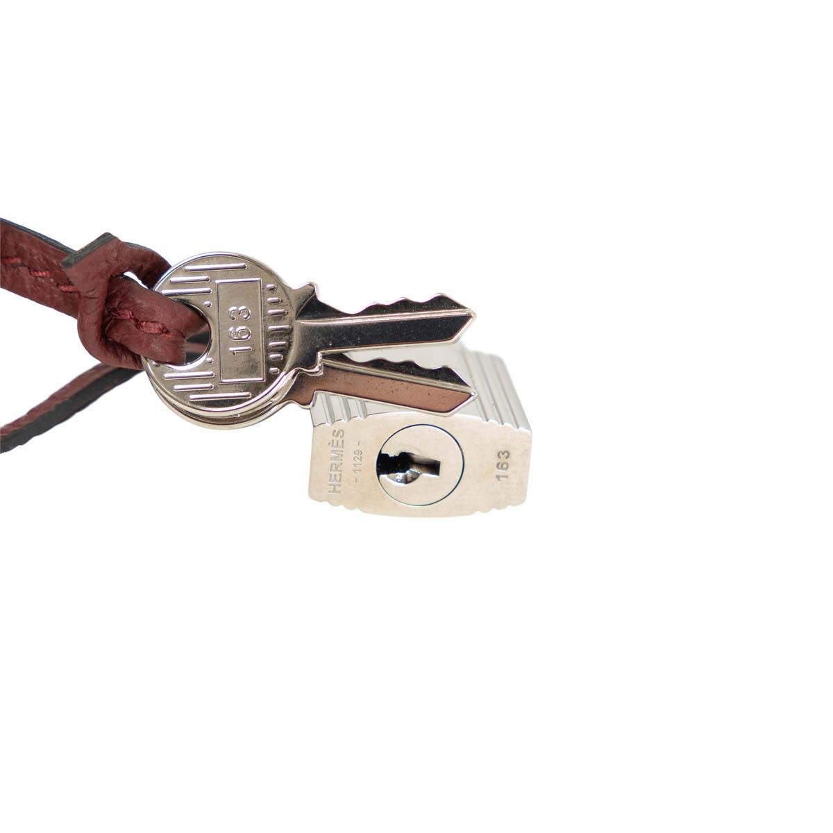 HERMES Rouge H burgundy Togo leather KELLY 28 RETOURNE Bag Palladium 4