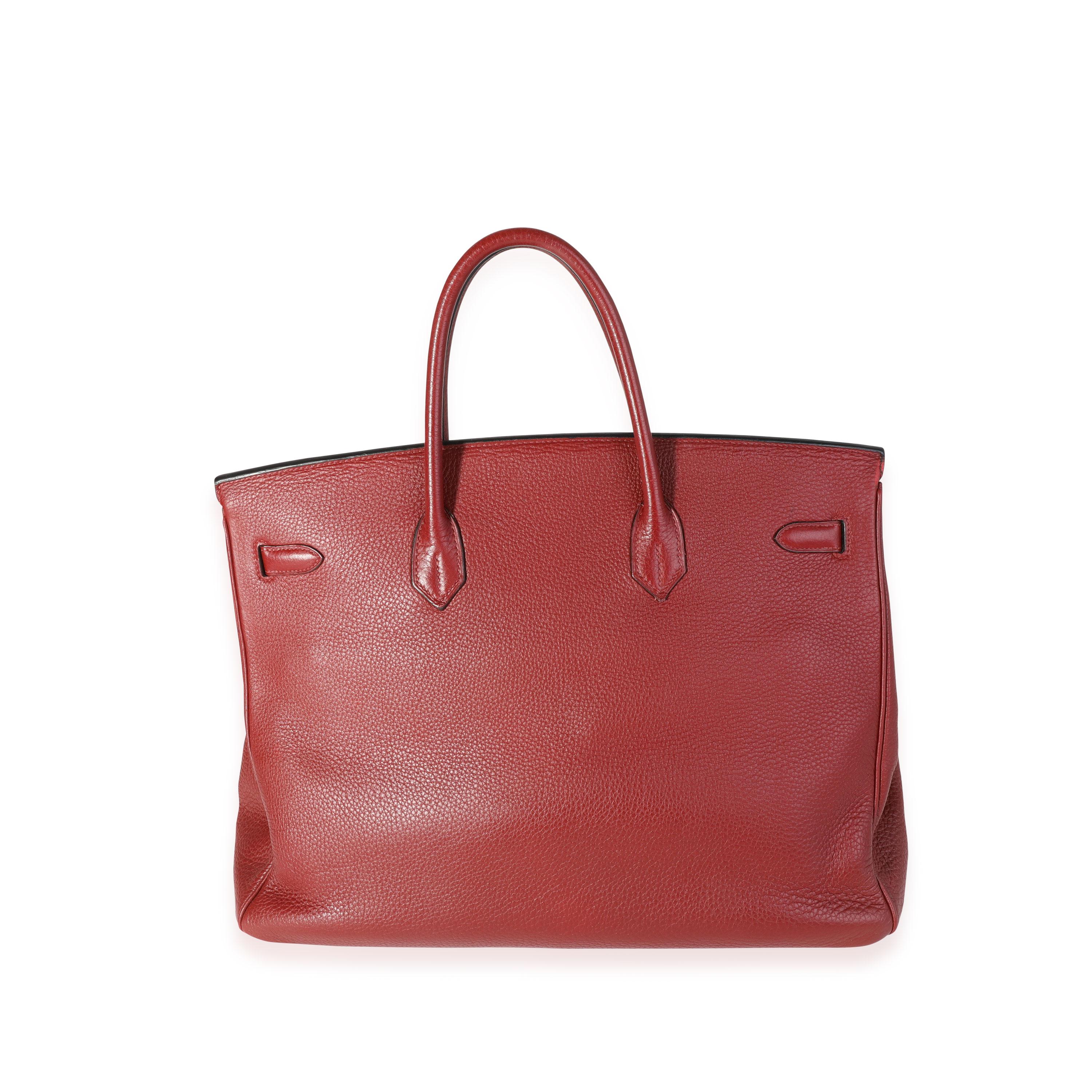 Listing Title: Hermès Rouge H Clémence Birkin 40 PHW
SKU: 118578
Condition: Pre-owned (3000)
Handbag Condition: Very Good
Condition Comments: Very Good Condition. Light scuffing to corners. Scratching to hardware. Marks to interior.
Brand: