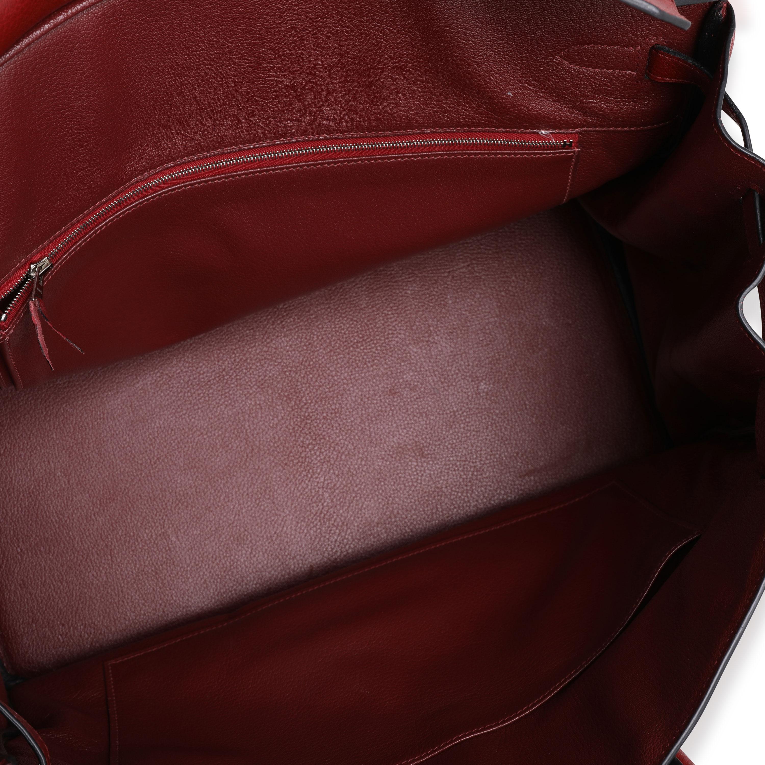 Hermès Rouge H Clémence Birkin 40 PHW Damen im Angebot