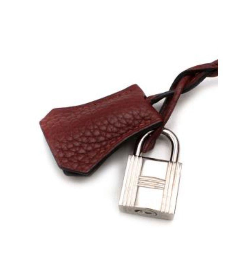 Hermes Rouge H Clemence Leather Kelly Retourne 40 PHW For Sale 3