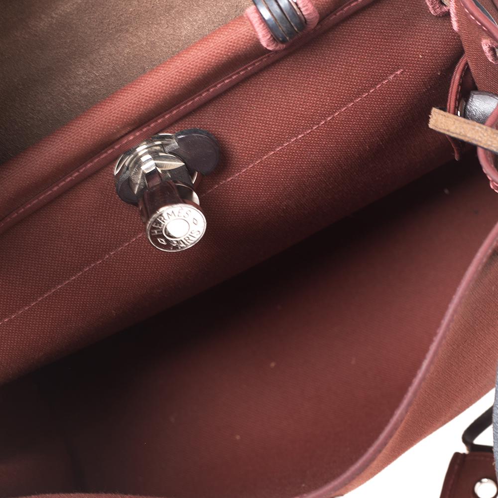 Hermes Rouge H/Ebene Canvas and Leather Herbag Zip 31 Bag 1