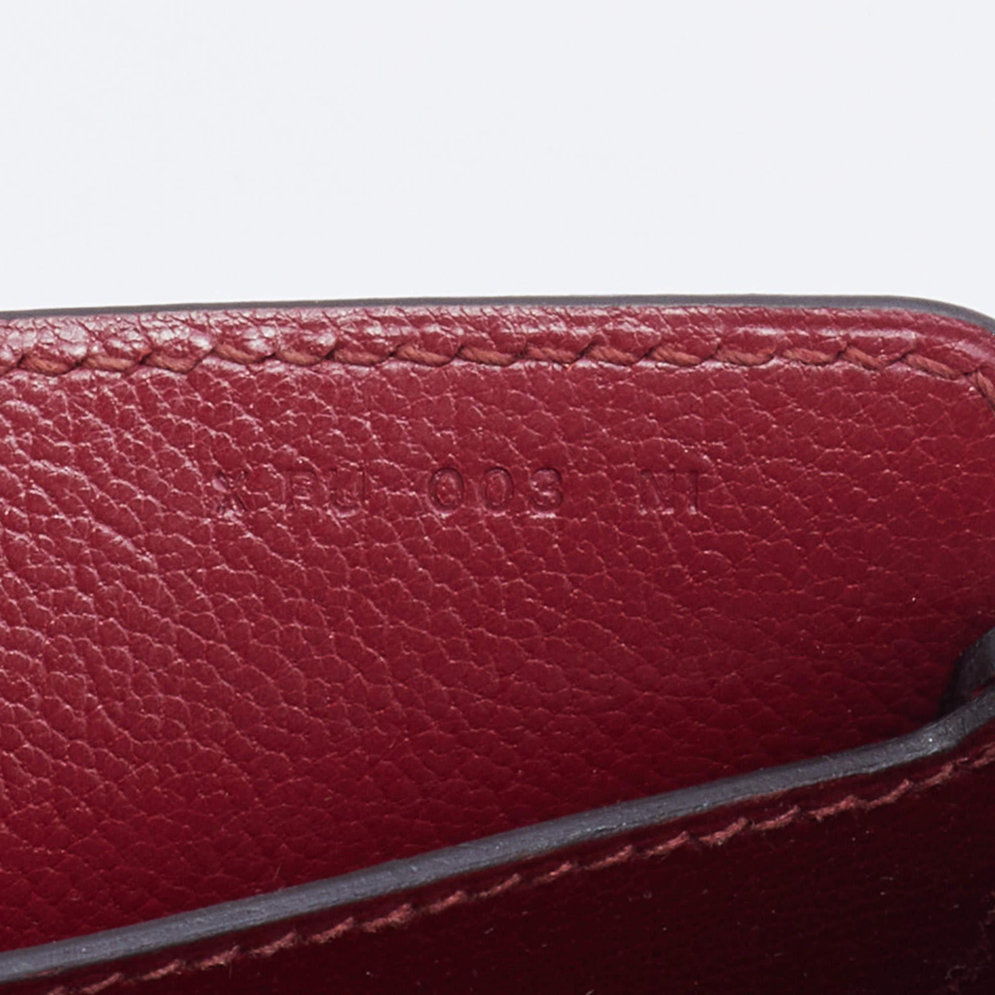 Hermes Rouge H Epsom Leather Octogone 23 Bag 3