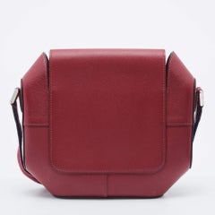 Hermes Rouge H Epsom Leather Octogone 23 Bag