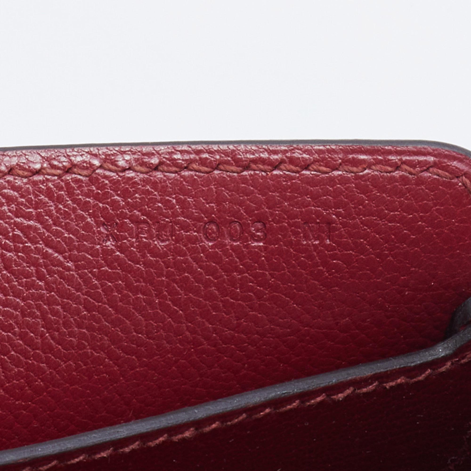 Hermes Rouge H Epsom Leather Octogone 23 Bag 1