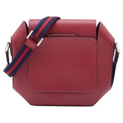 Hermes Rouge H Epsom Leather Octogone 23 Bag