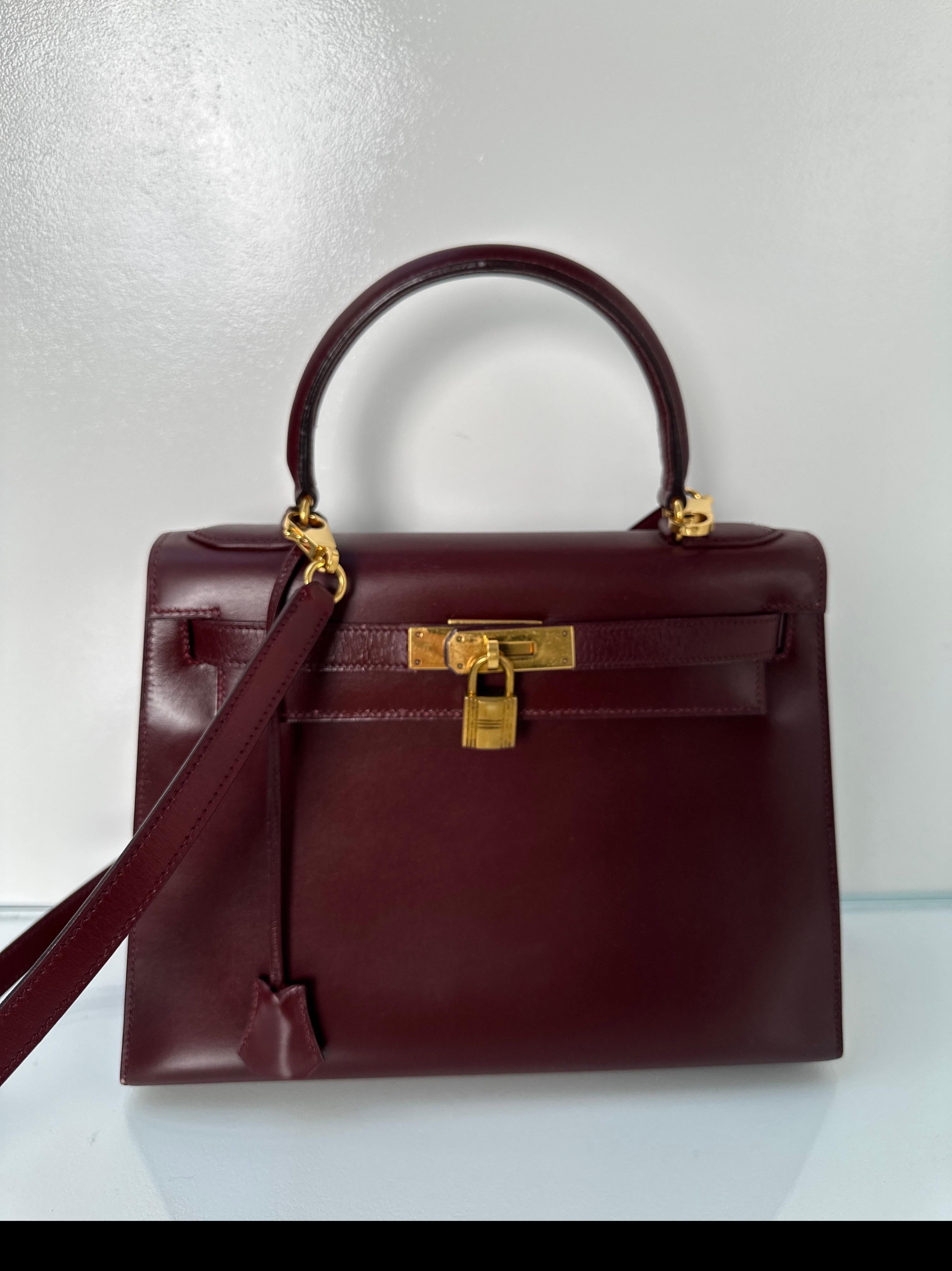 Hermes Rouge H Kelly 28 Bag 5