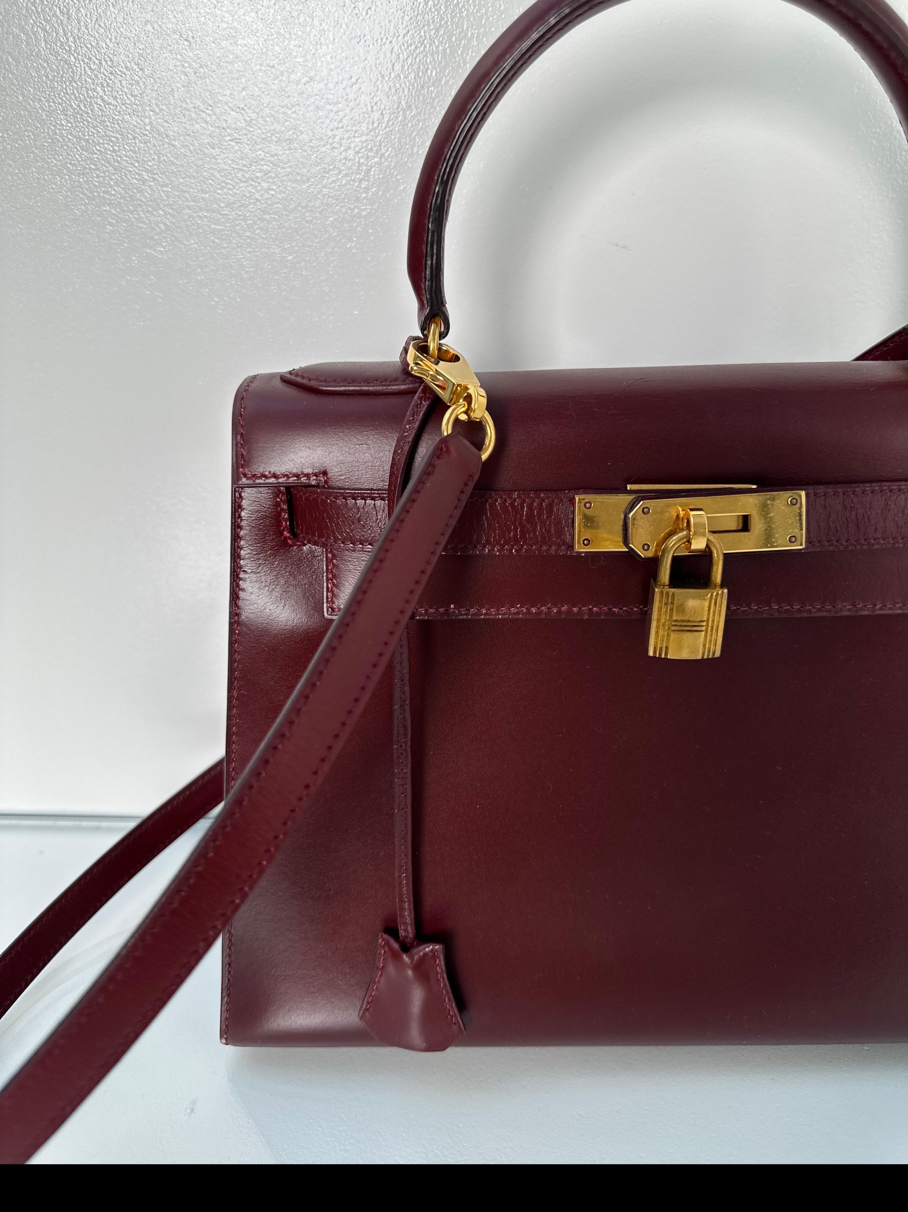 Hermes Rouge H Kelly 28 Bag 7