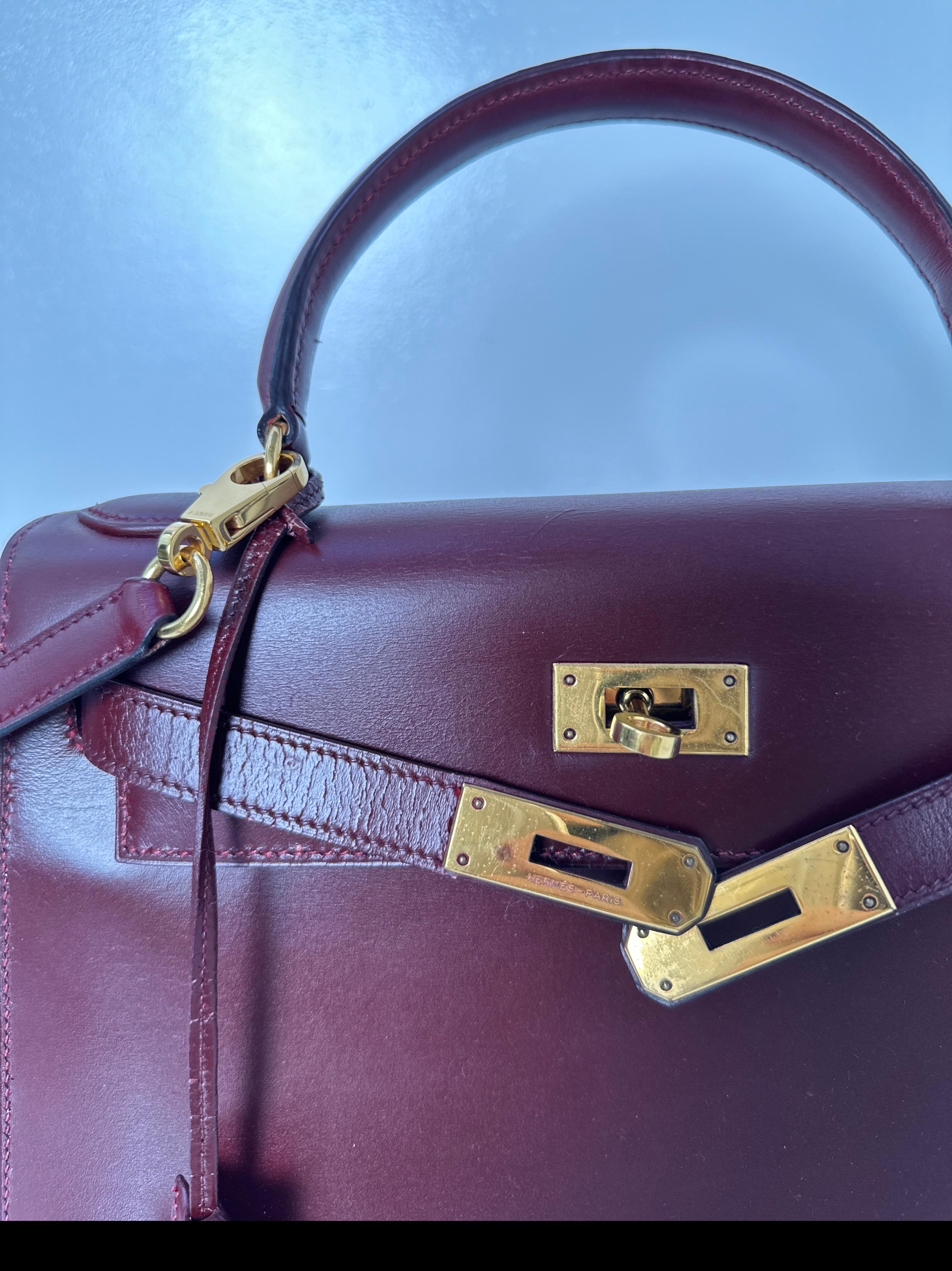 Hermes Rouge H Kelly 28 Bag 11