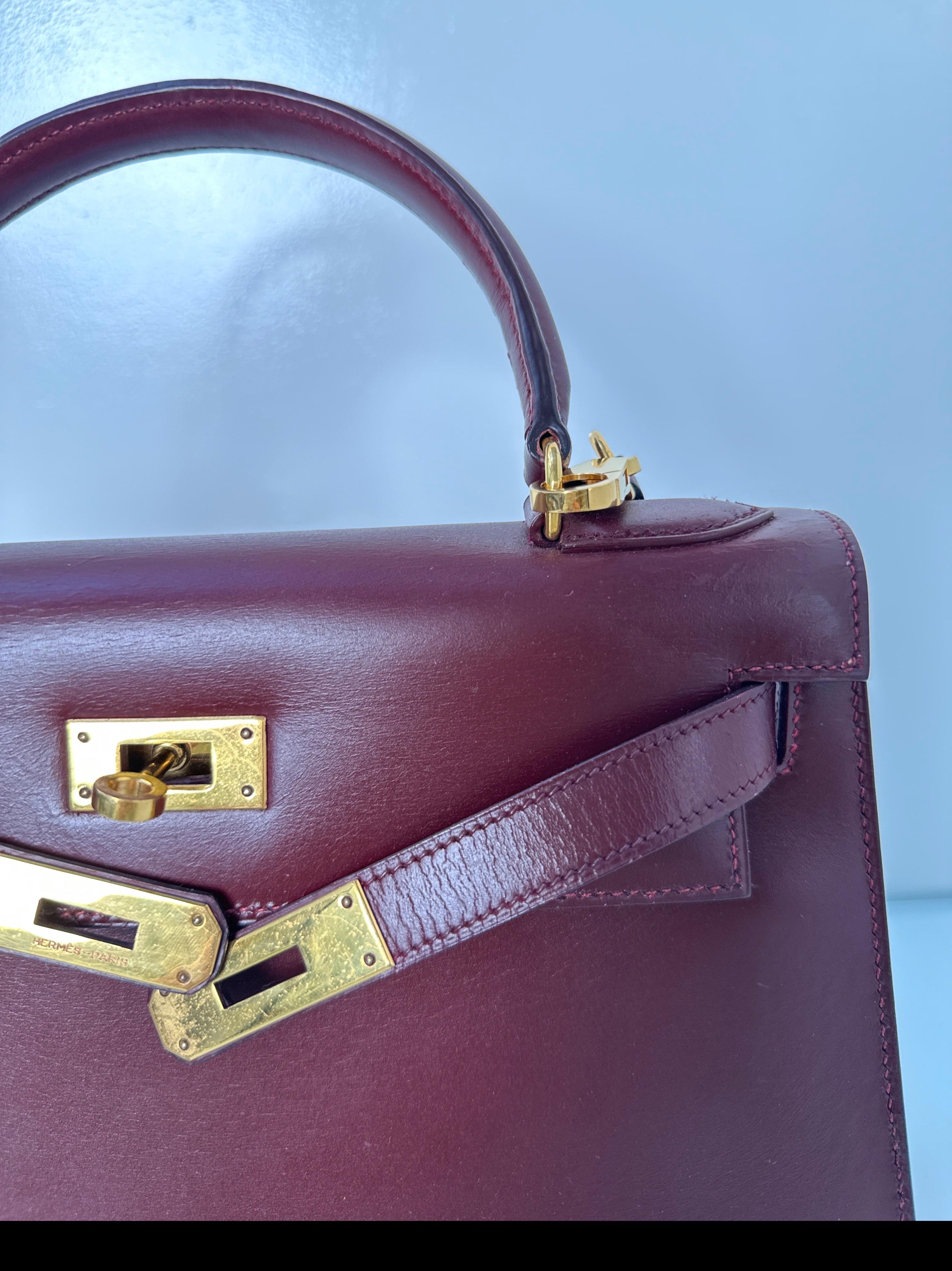Hermes Rouge H Kelly 28 Bag 12