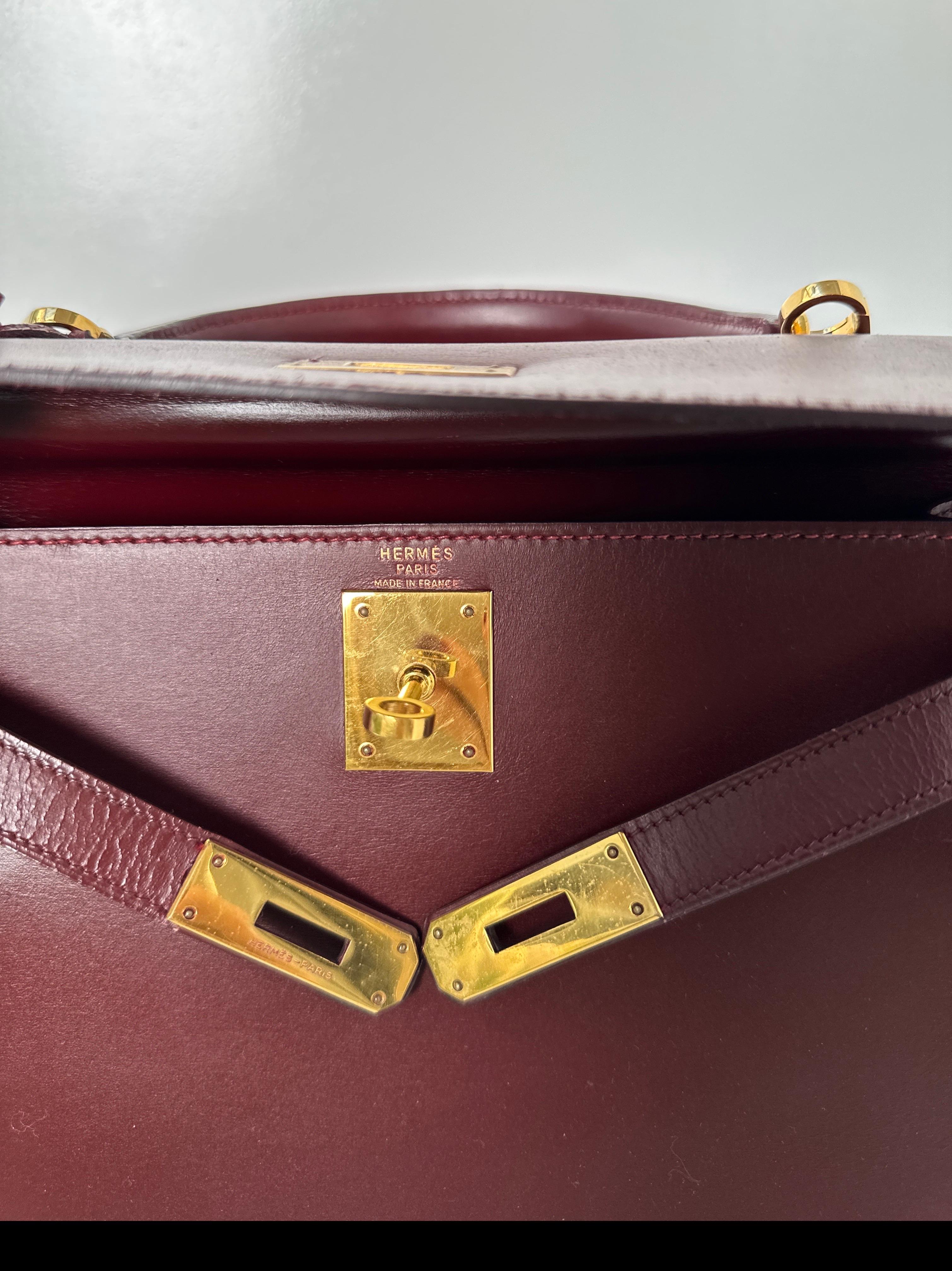 Hermes Rouge H Kelly 28 Bag 13