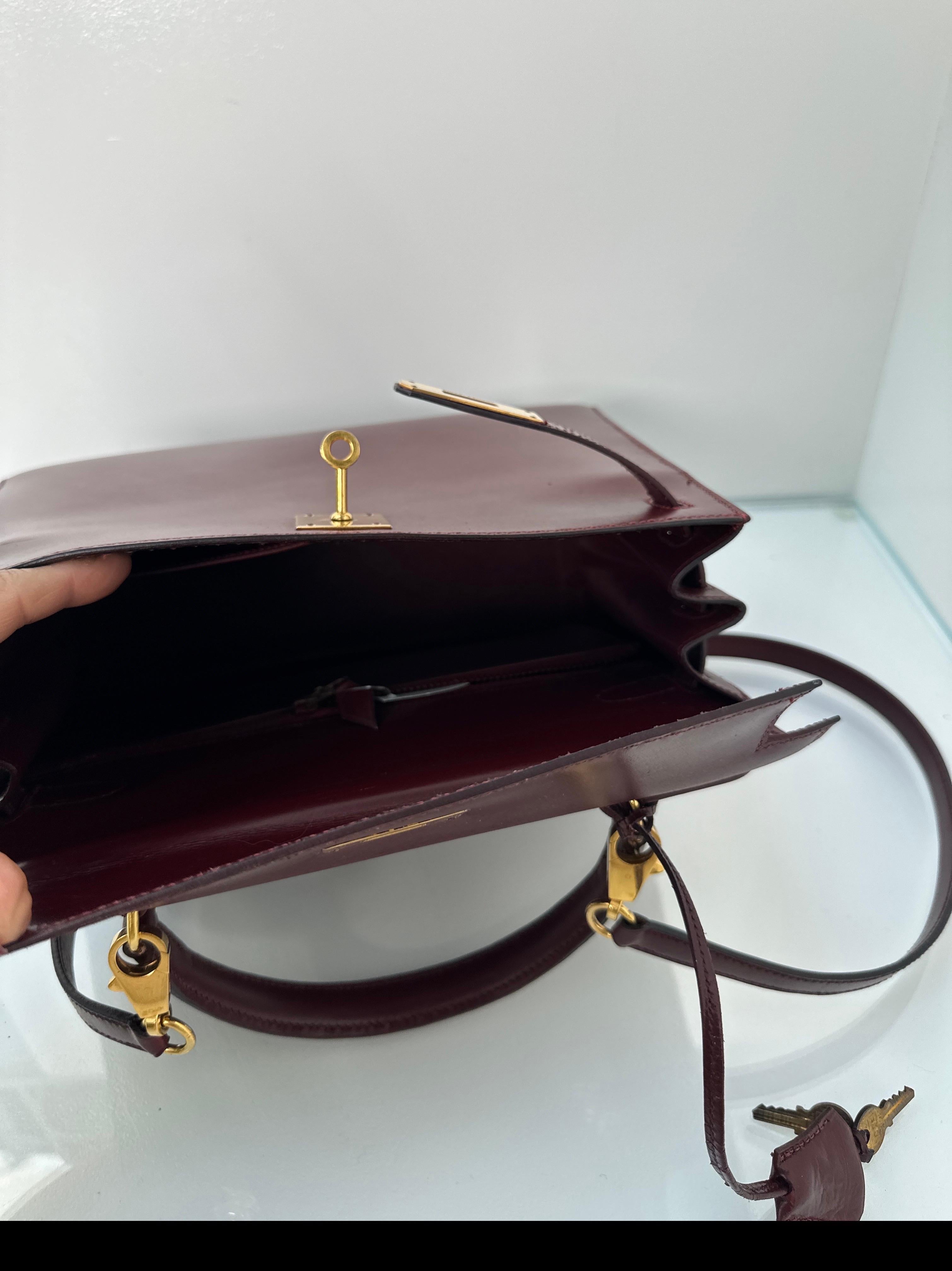 Hermes Rouge H Kelly 28 Bag 14