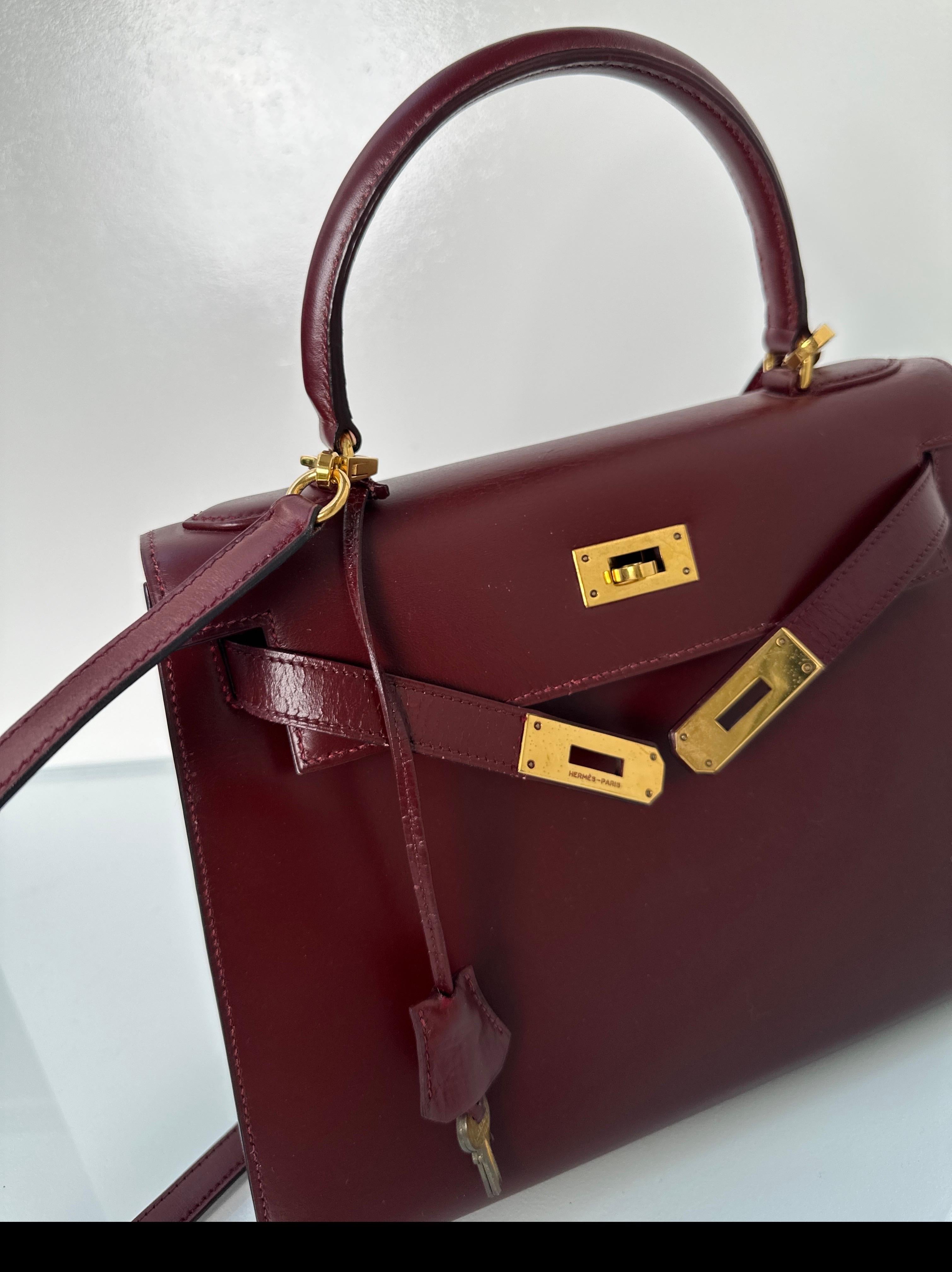 Hermes Rouge H Kelly 28 Bag 15