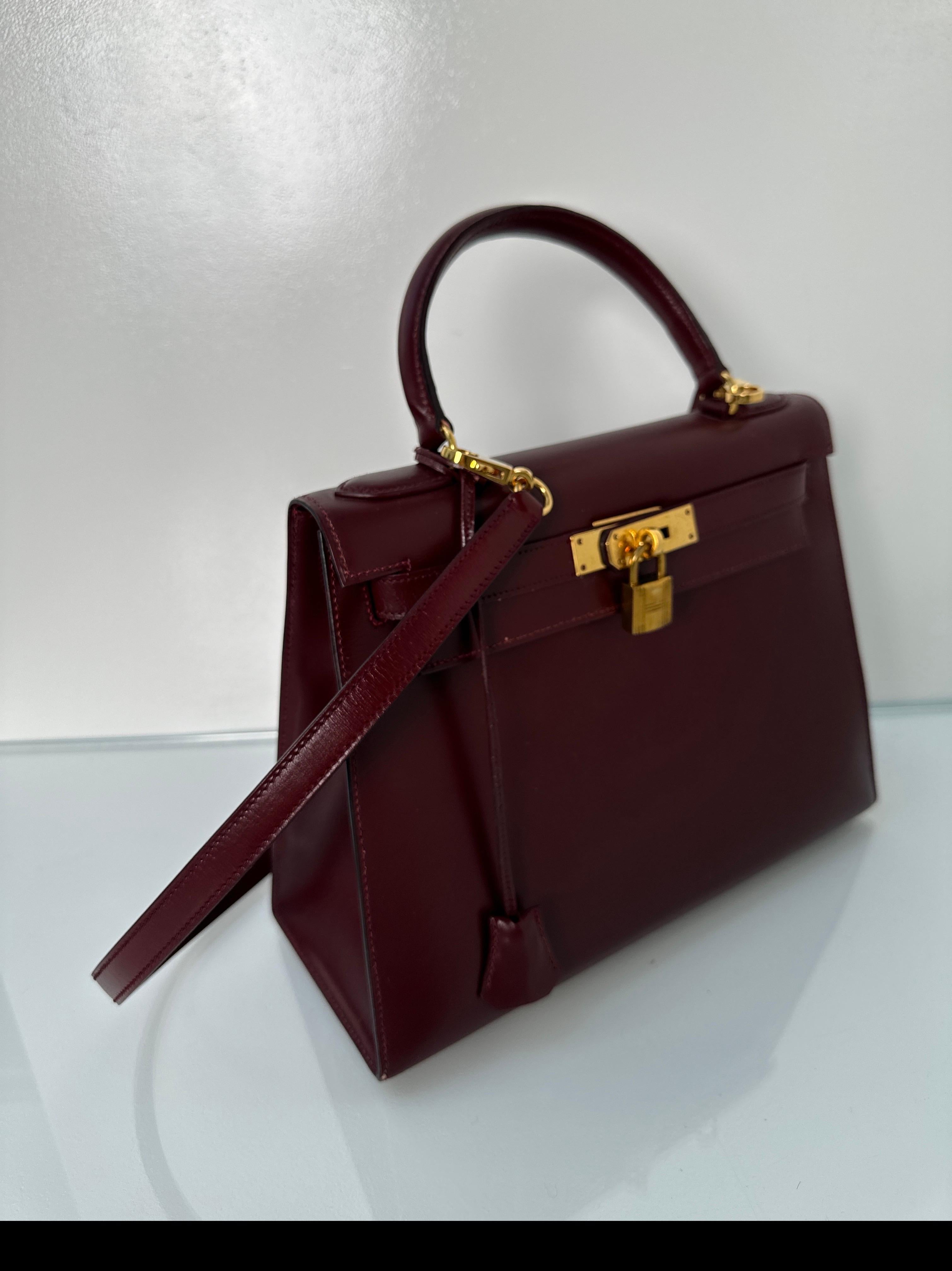 Hermes Rouge H Kelly 28 Bag In Good Condition In Athens, GA