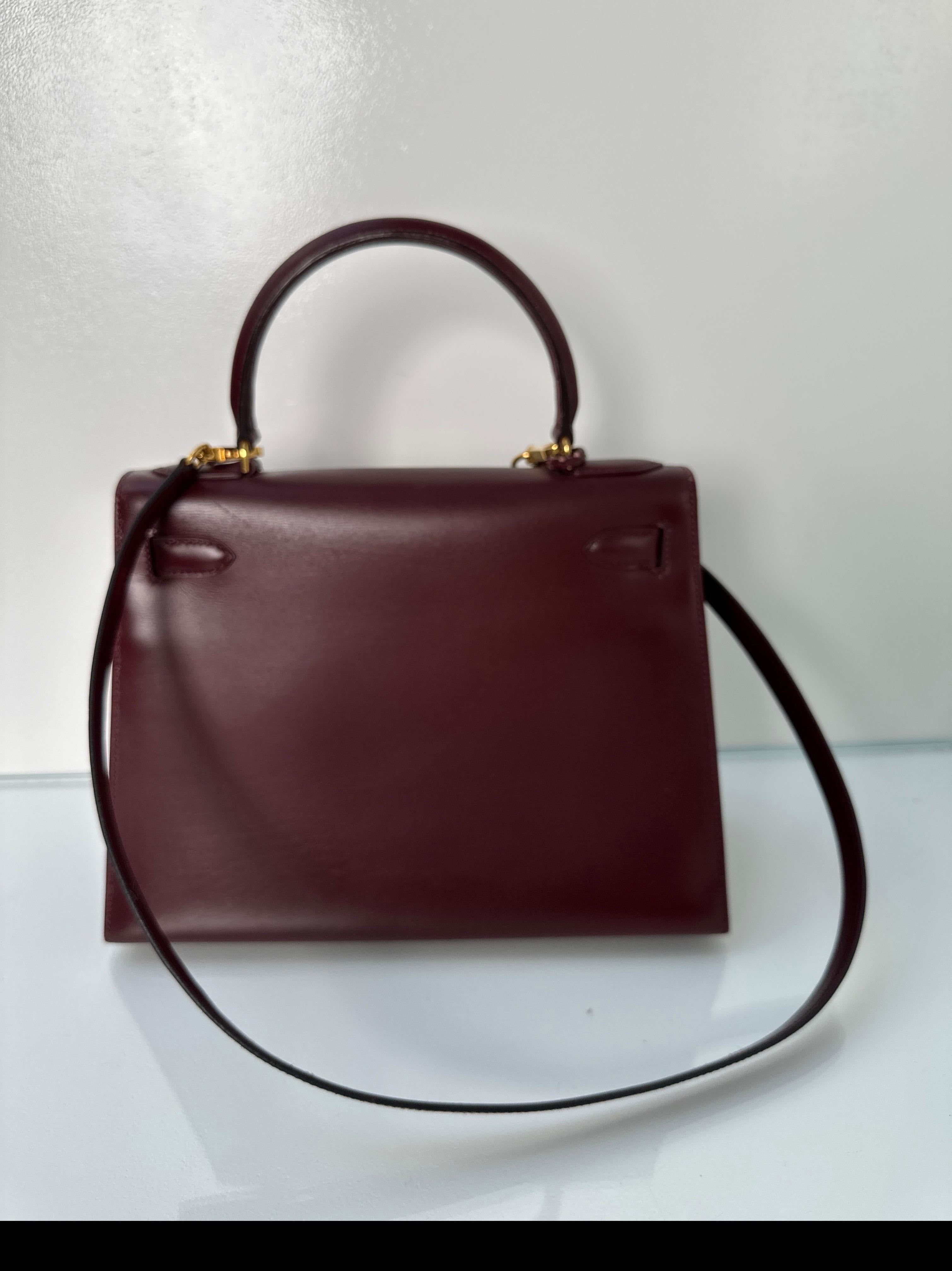 Hermes Rouge H Kelly 28 Bag 1