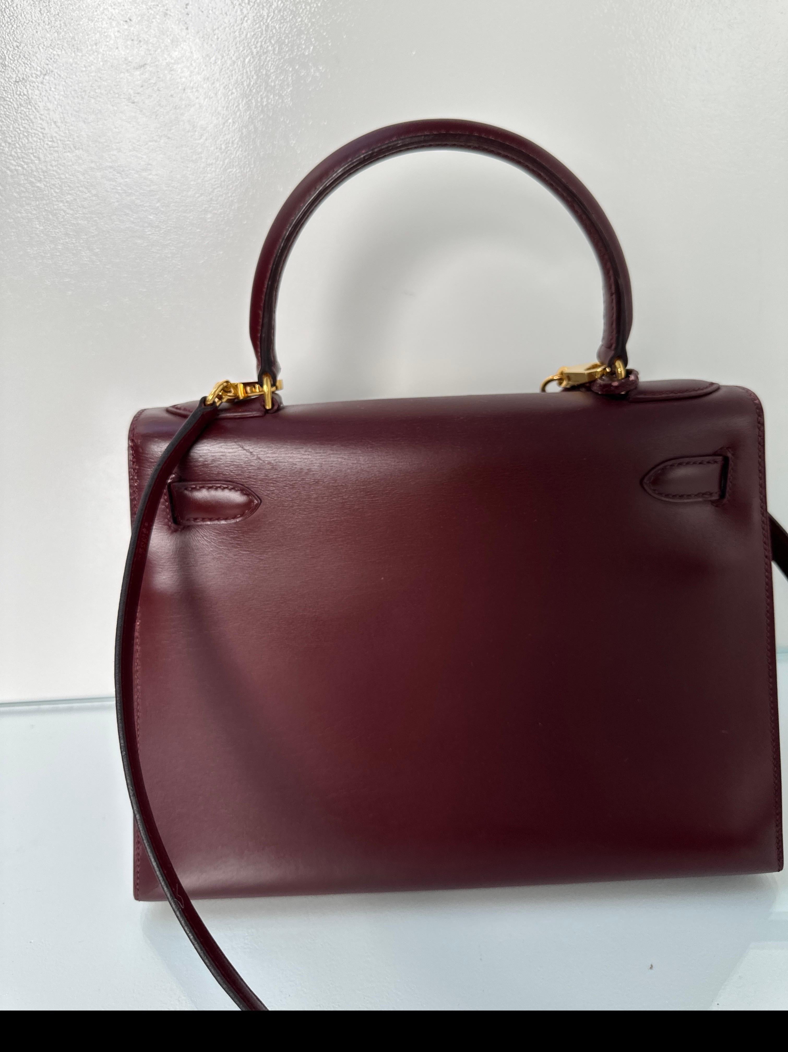 Hermes Rouge H Kelly 28 Bag 2