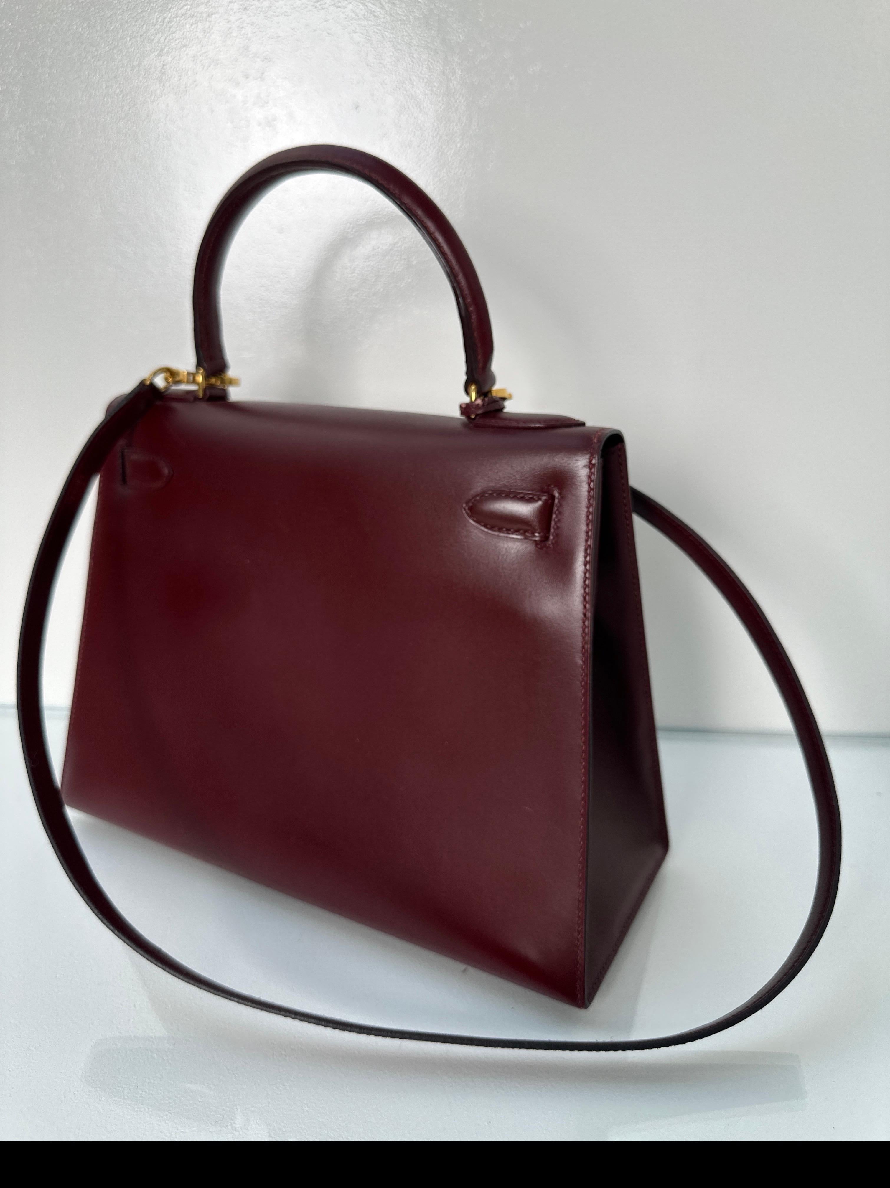 Hermes Rouge H Kelly 28 Bag 3