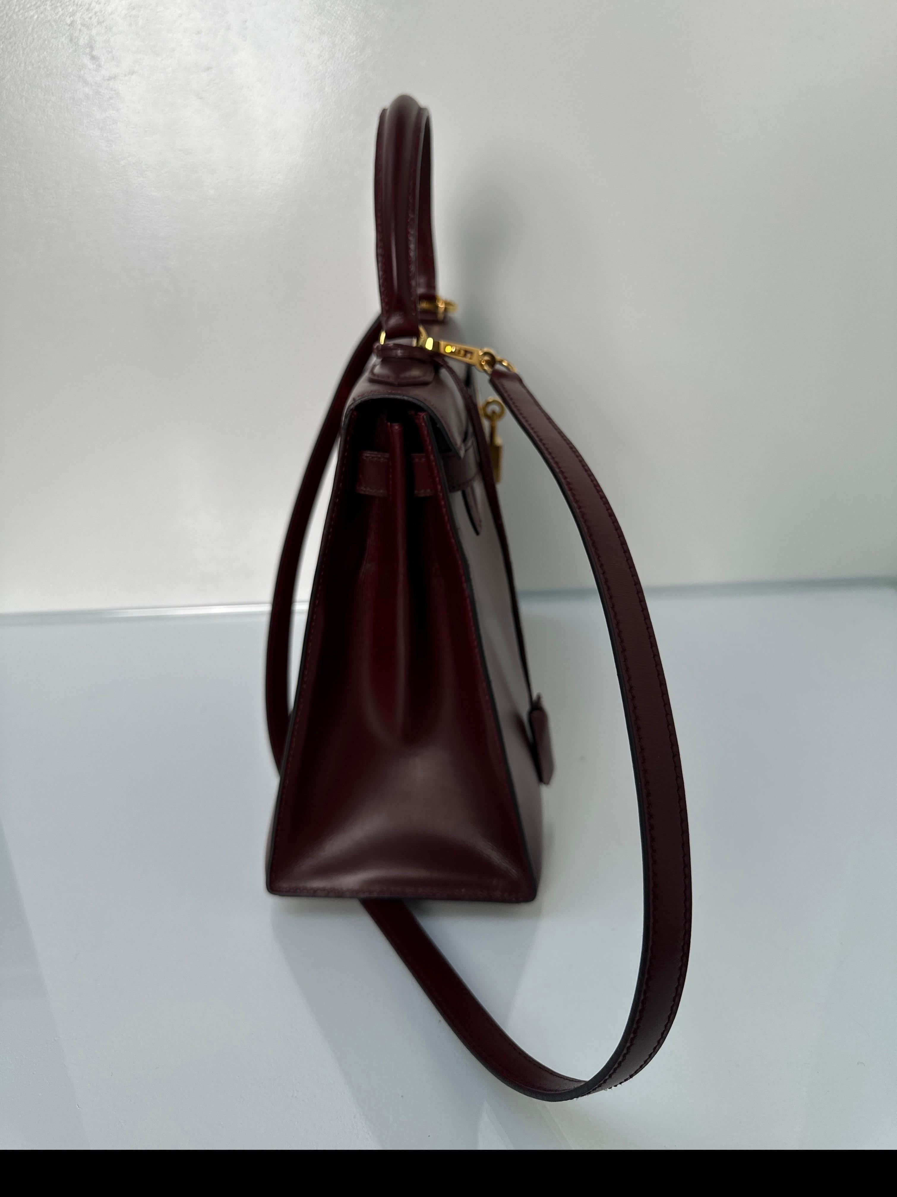 Hermes Rouge H Kelly 28 Bag 4