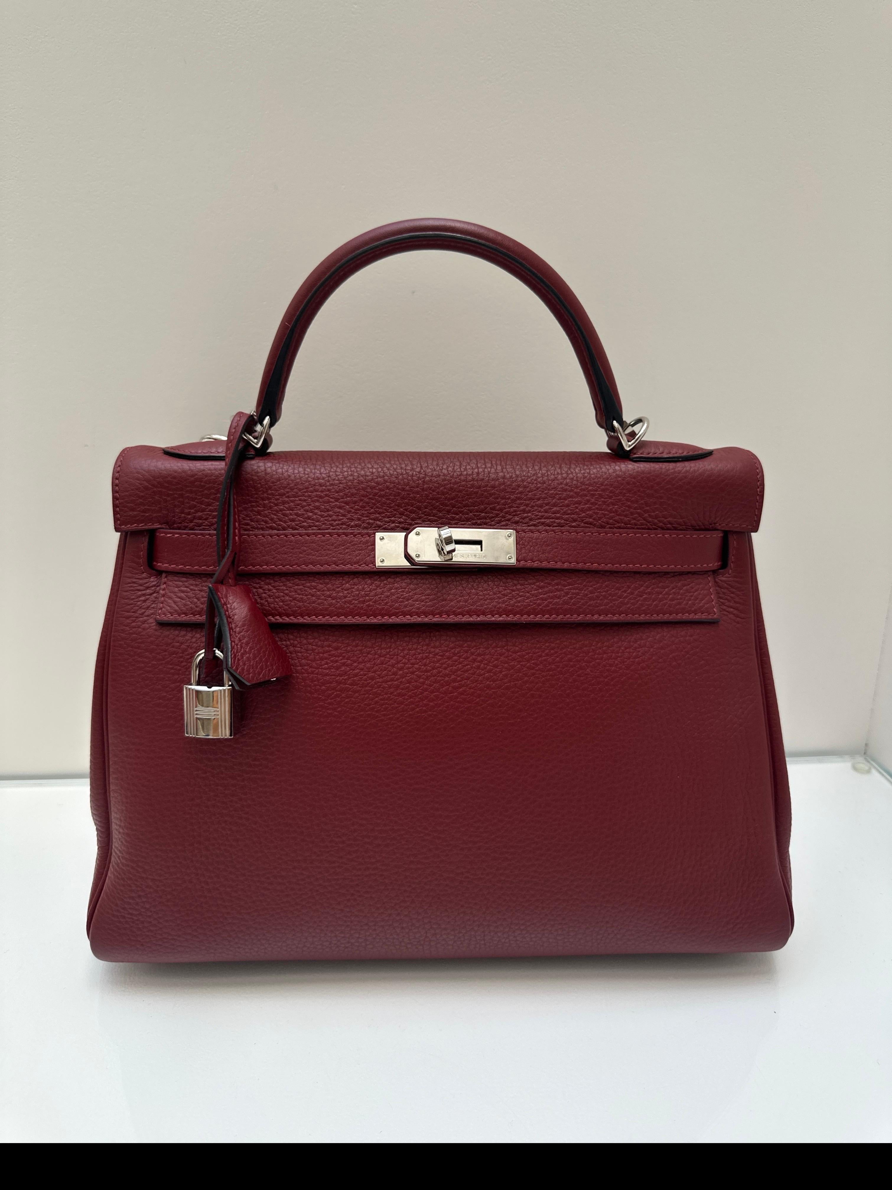 Bolso Hermes Rouge H Kelly 32 en venta 13