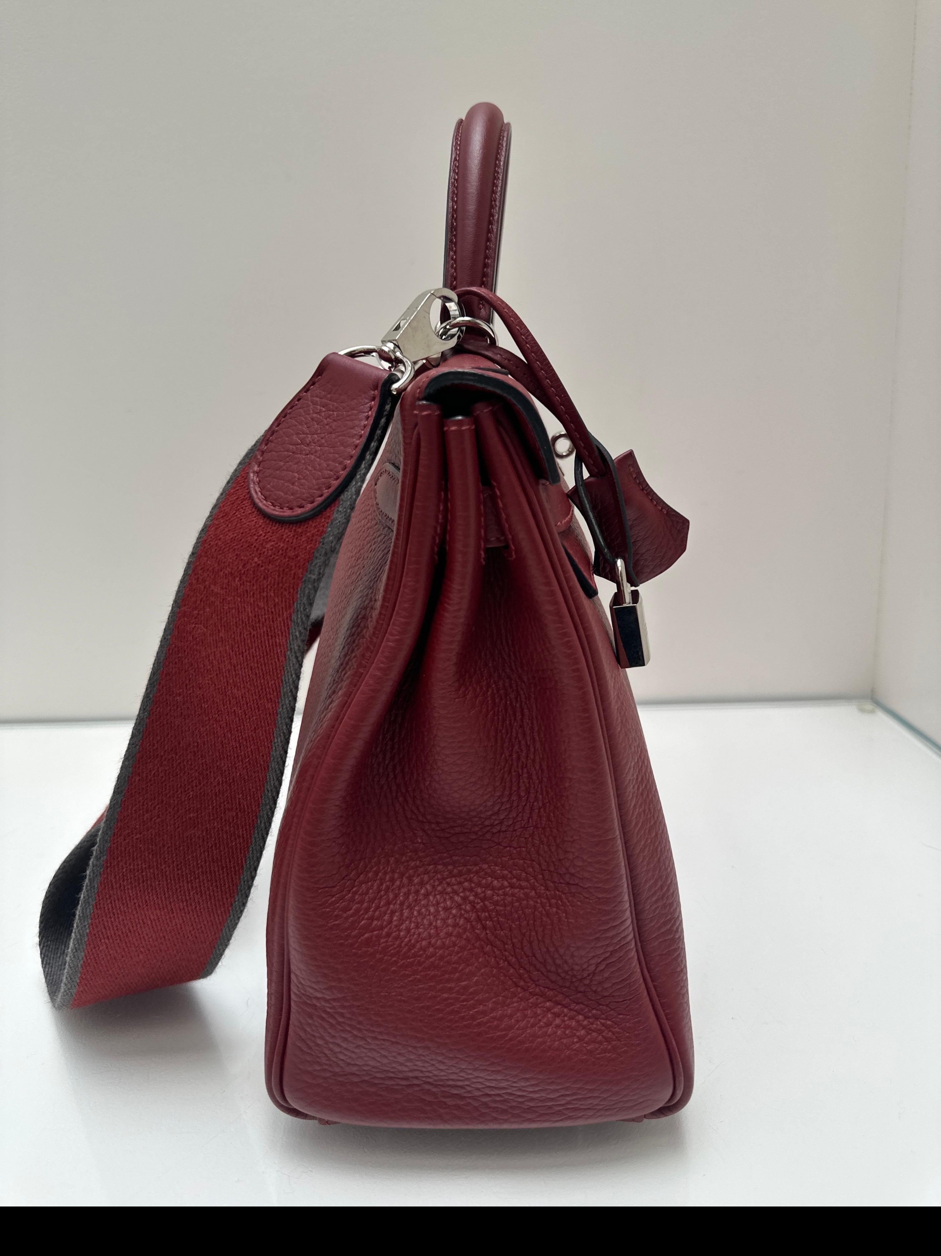 Bolso Hermes Rouge H Kelly 32 Marrón en venta