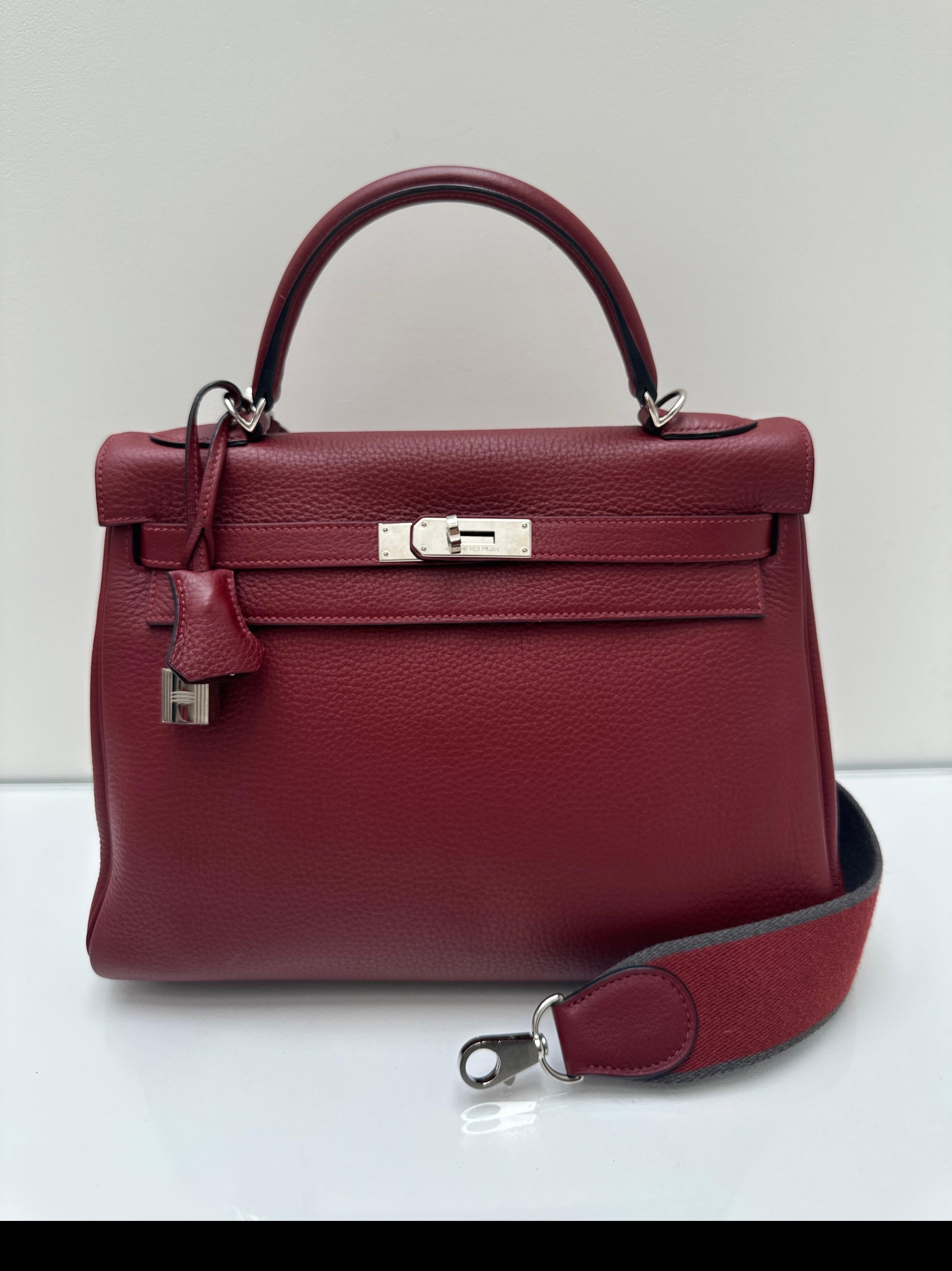 Bolso Hermes Rouge H Kelly 32 en venta 2