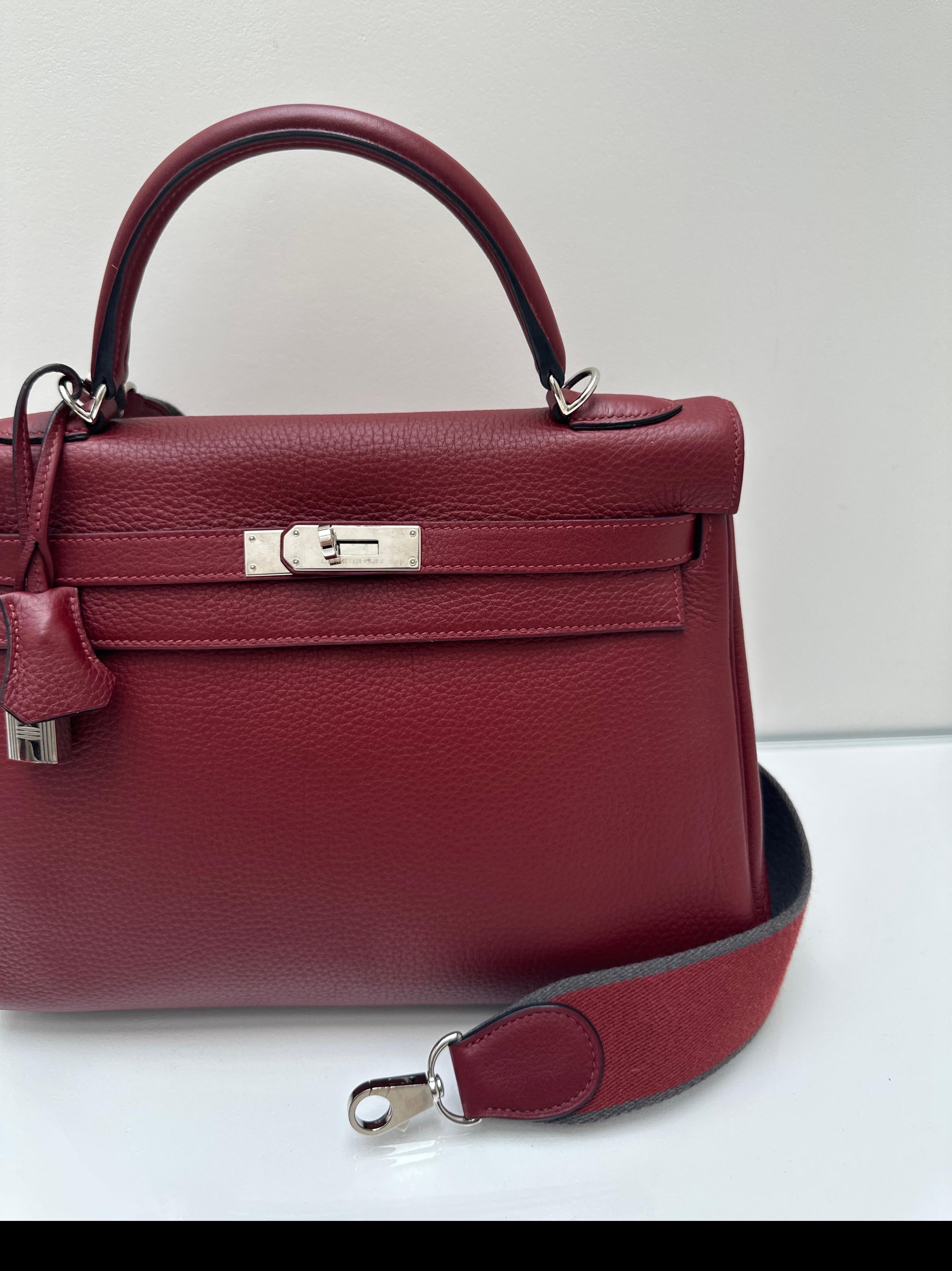 Bolso Hermes Rouge H Kelly 32 en venta 3