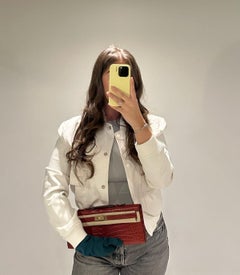 Hermès Rouge H Matte Niloticus Alligator Leather Kelly Cut