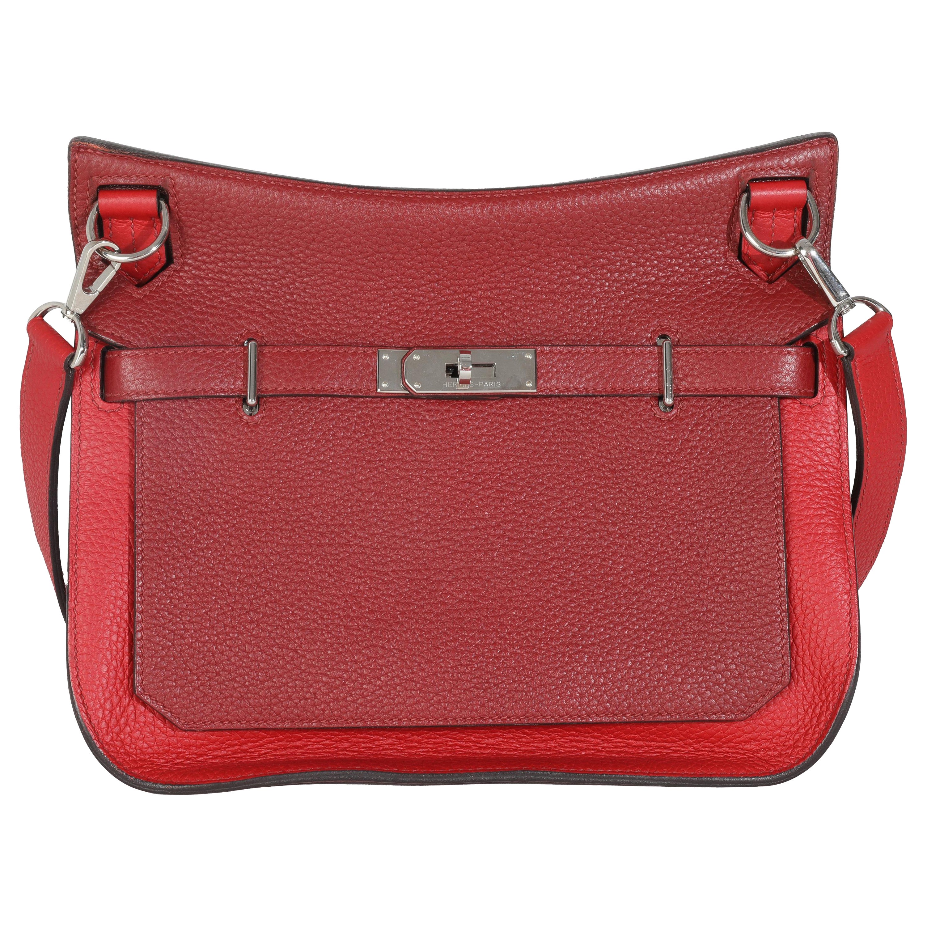 Hermès Rouge H Rouge Casaque Clemence Team Jypsiere 28 PHW For Sale