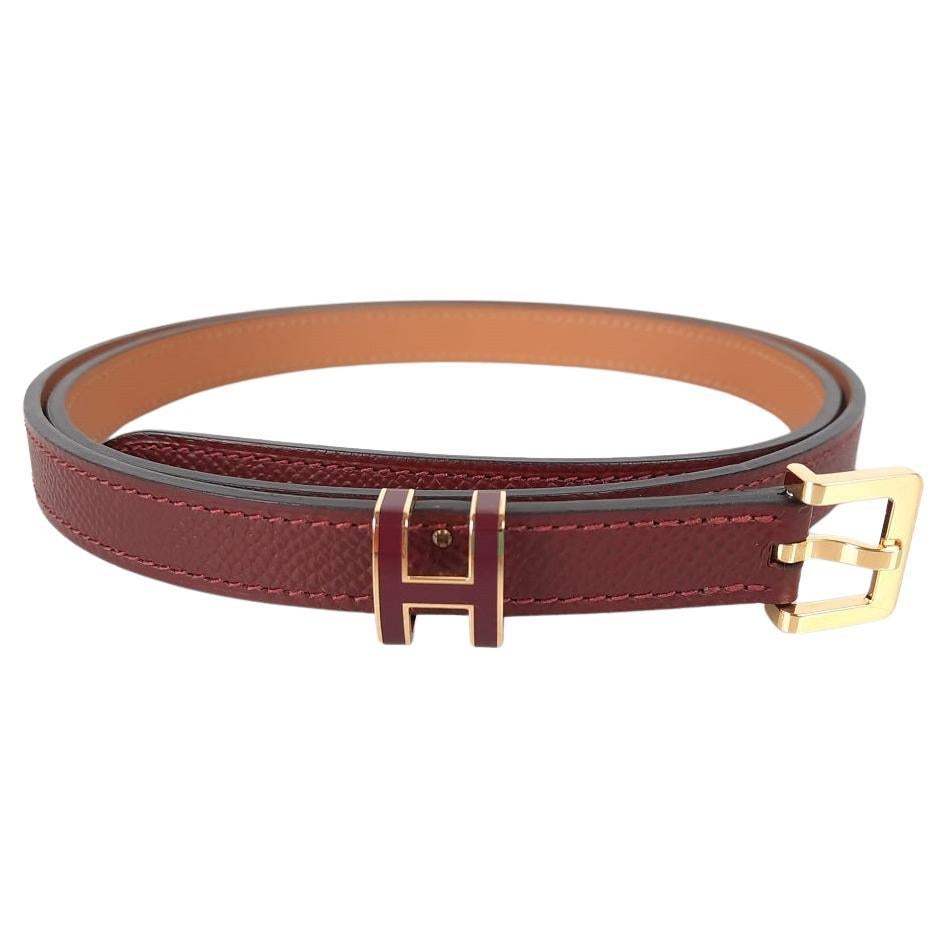 Hermes Rouge H Size 85 Pop H 15 belt  For Sale