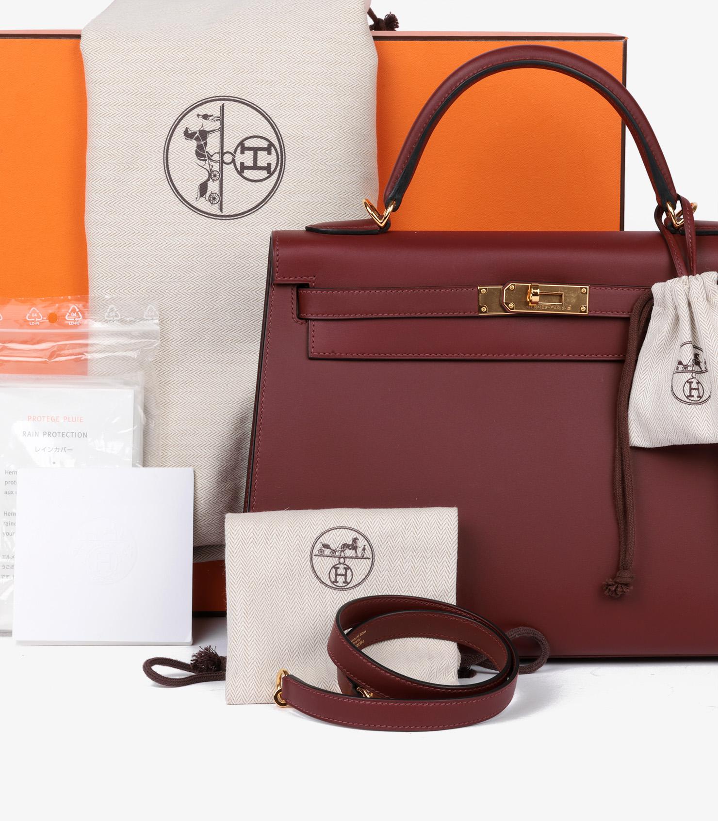 Hermès Rouge H Sombrero Leather Kelly 32cm Sellier 6