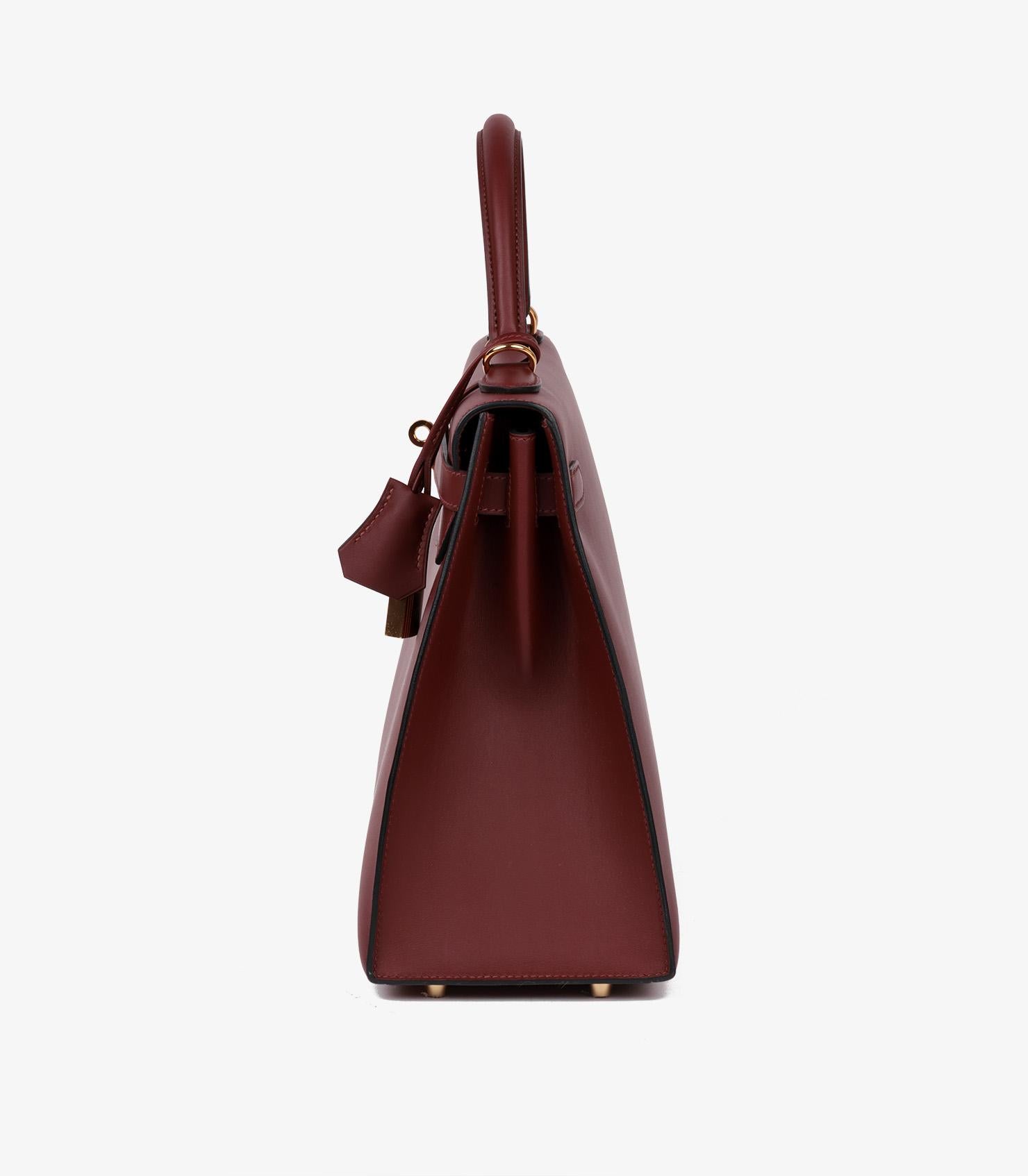 Women's Hermès Rouge H Sombrero Leather Kelly 32cm Sellier
