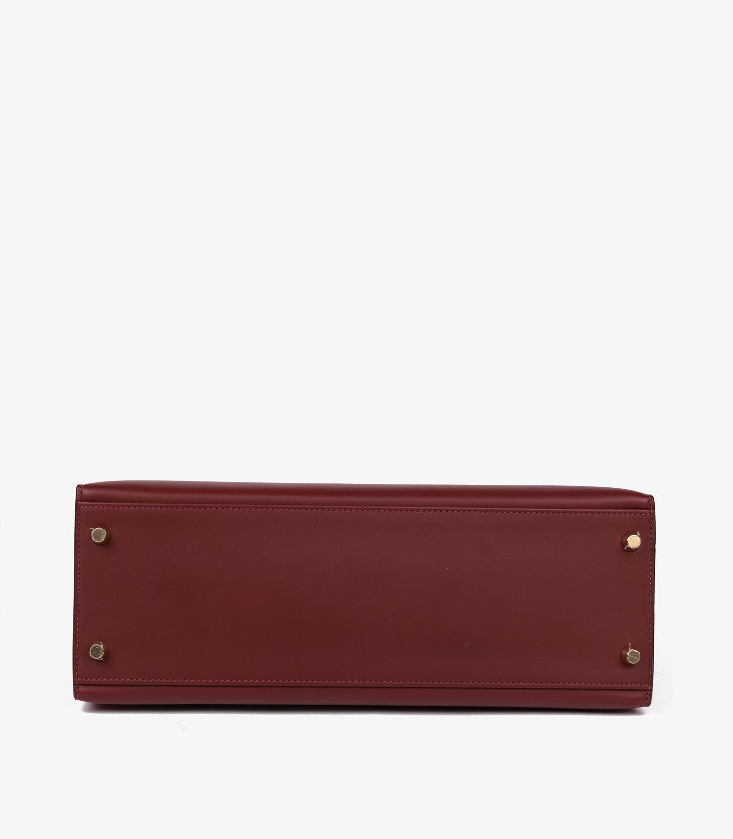 Hermès Rouge H Sombrero Leather Kelly 32cm Sellier 2