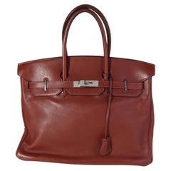 Hermès Rouge H Swift Birkin 35 PHW