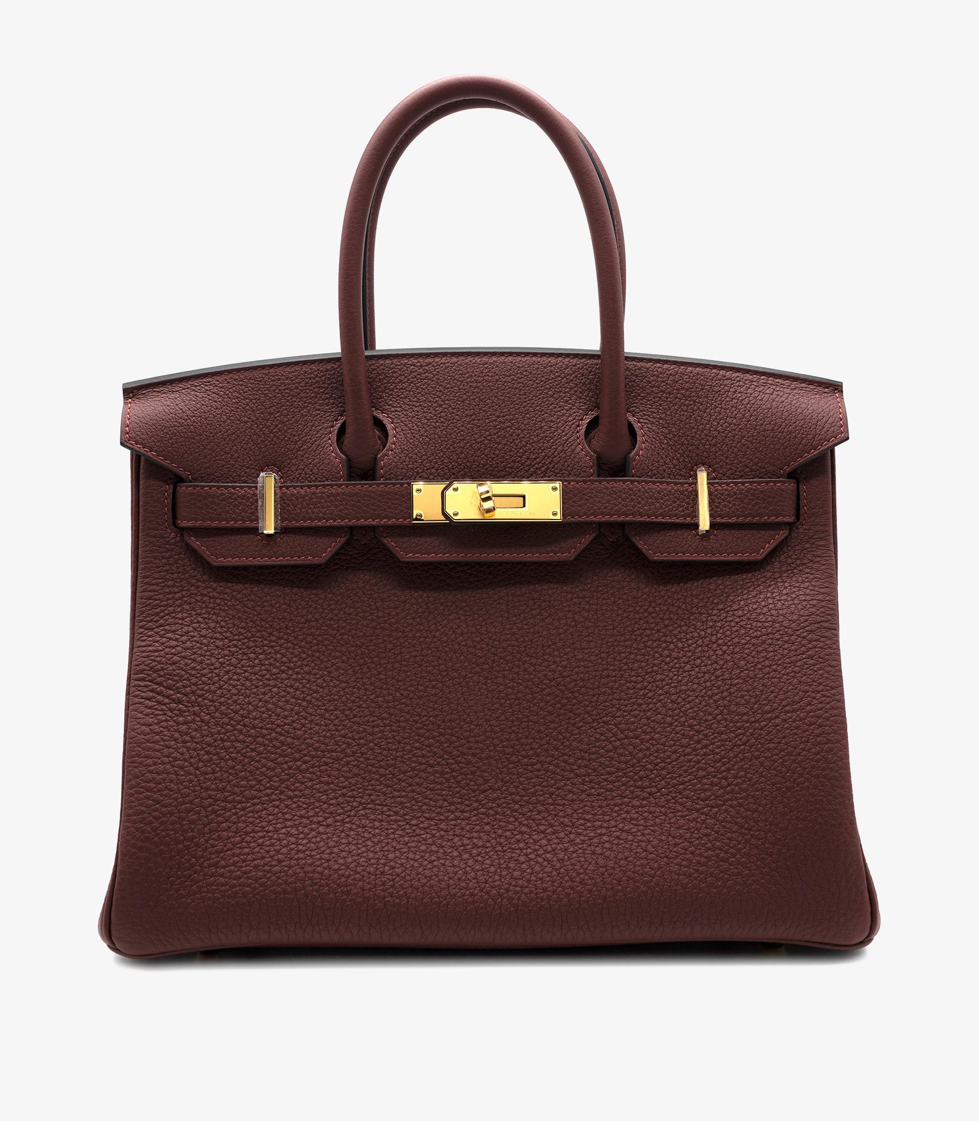 Hermès Rouge H Togo Leather Birkin 30cm Retourne In New Condition In Bishop's Stortford, Hertfordshire